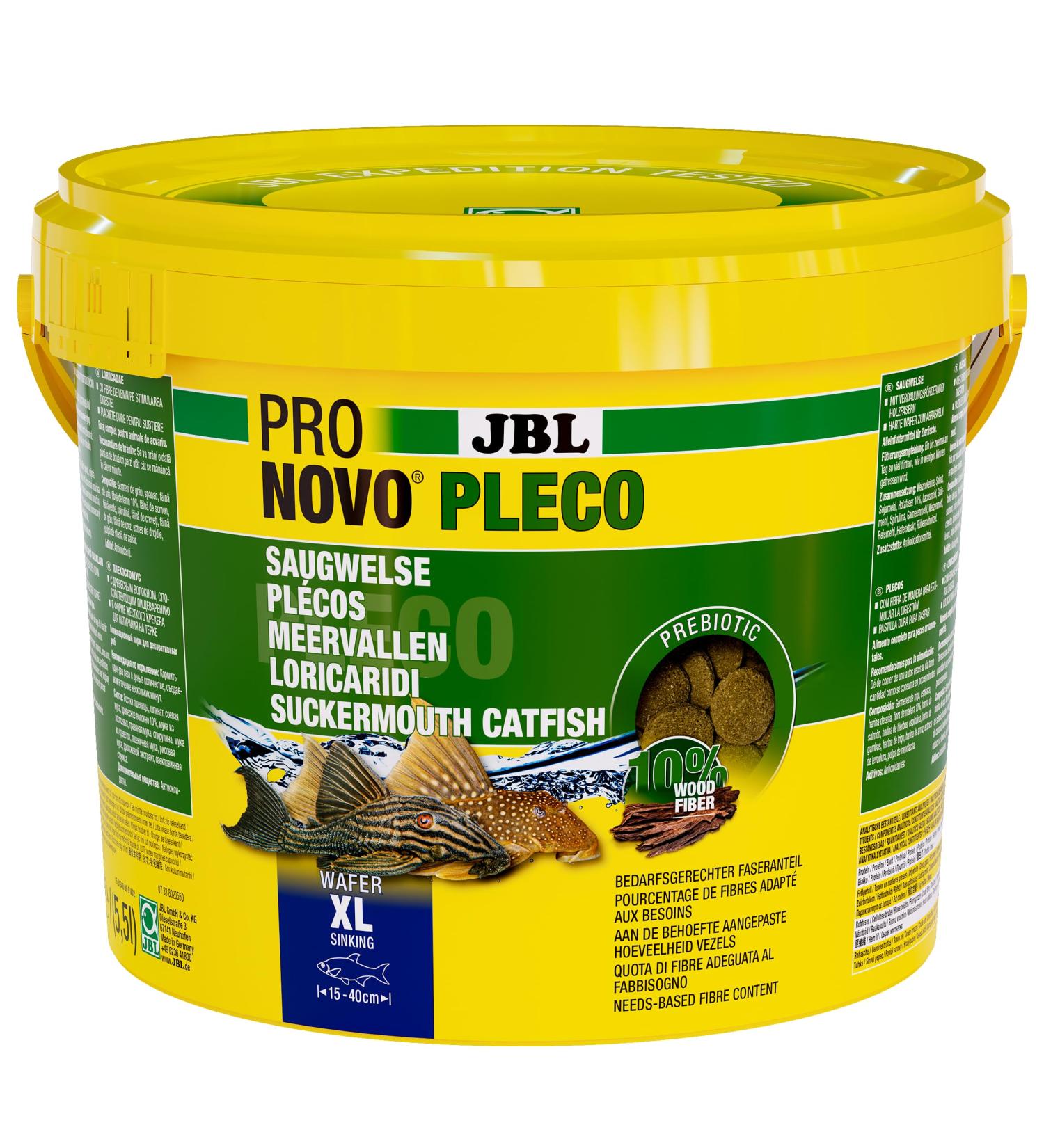 JBL Pronovo Pleco Wafer - XL Fish Feed for Suction Catfish (15-40 cm) | 2.8 kg Pack | International Shipping - Buy Online on GoSupps.com