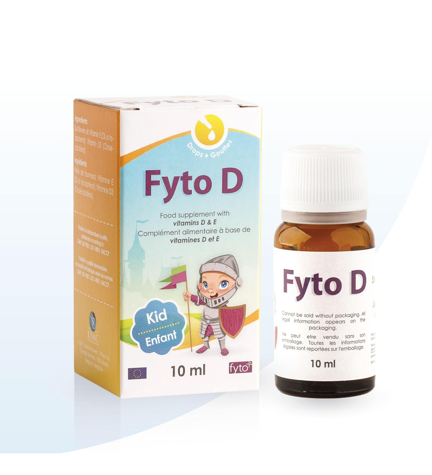 Fyto D 800 IU Vitamin D3 for Children - Growth & Vitality Bone & Teeth Support Enhanced Immunity & Defense 10ml Dropper Neutral Taste Plant Derived Natural No Additives - Buy Online on GoSupps.com