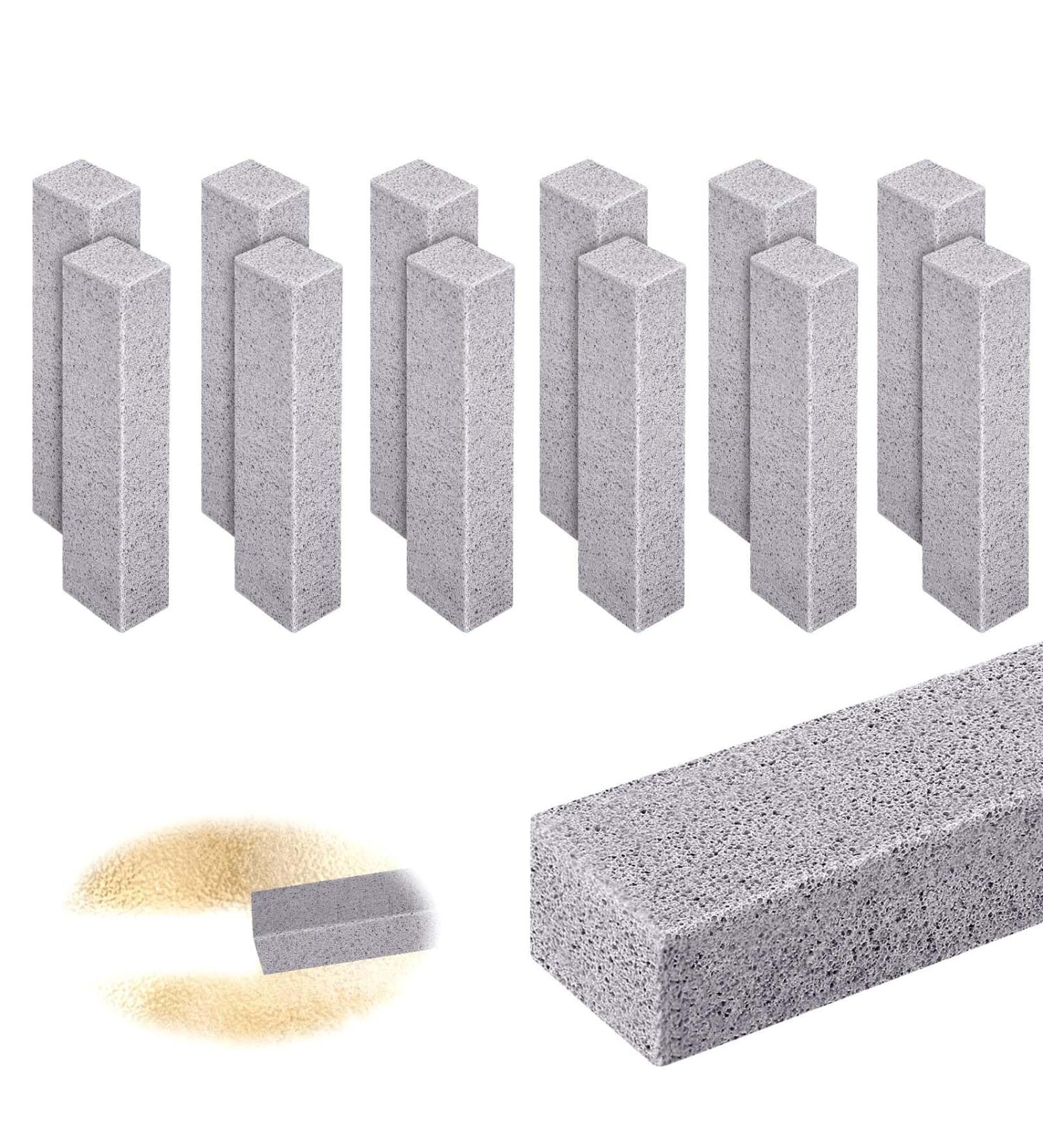 12-Piece Pumice Stone Cleaning Block Set for Toilets Showers & Sinks - Powerful Eco-Friendly Bathroom Cleaner - Buy Online on GoSupps.com