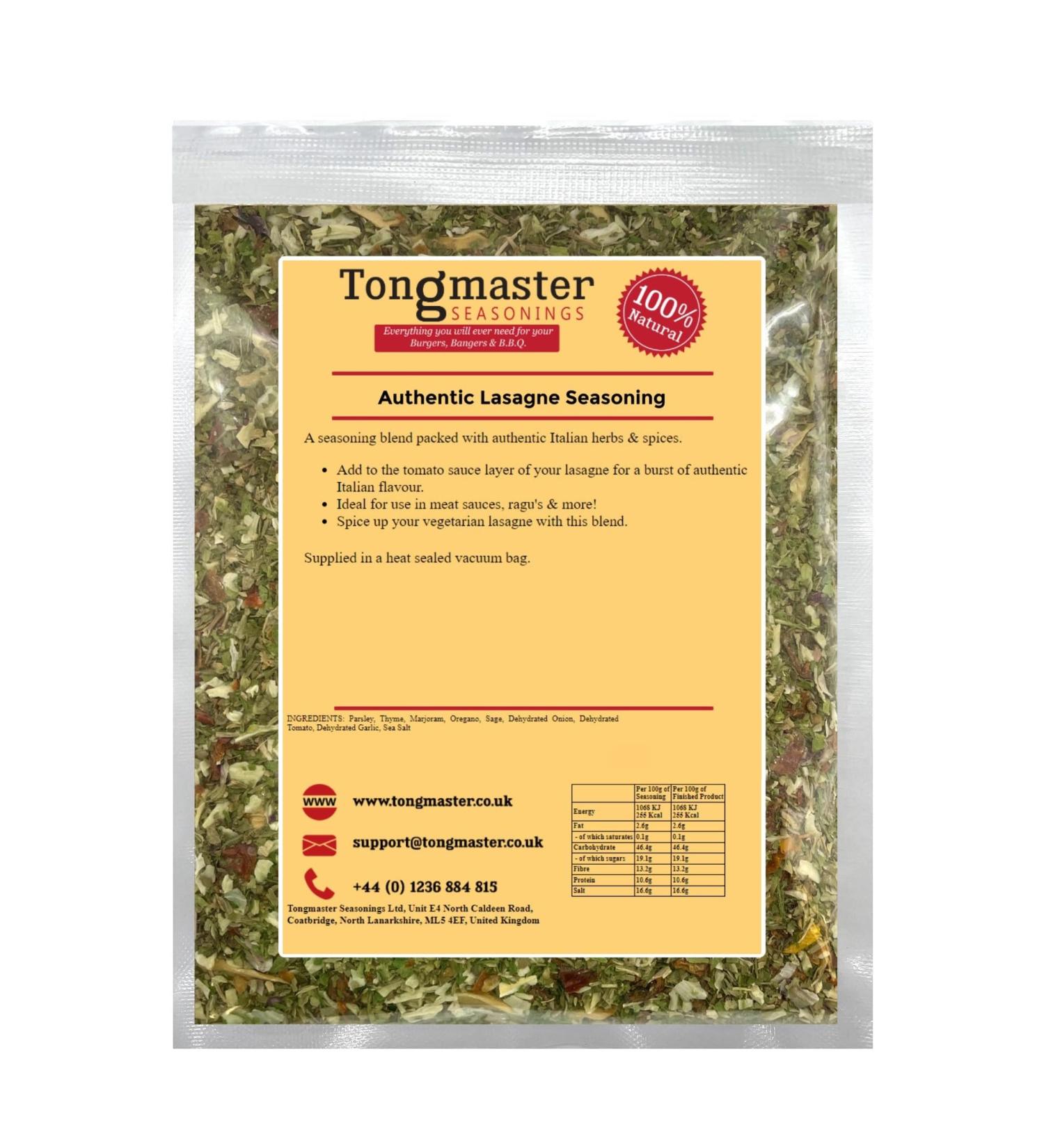 Authentic Lasagne Seasoning - 200g: Perfect Blend for Delicious Homemade Lasagne - Buy Online on GoSupps.com