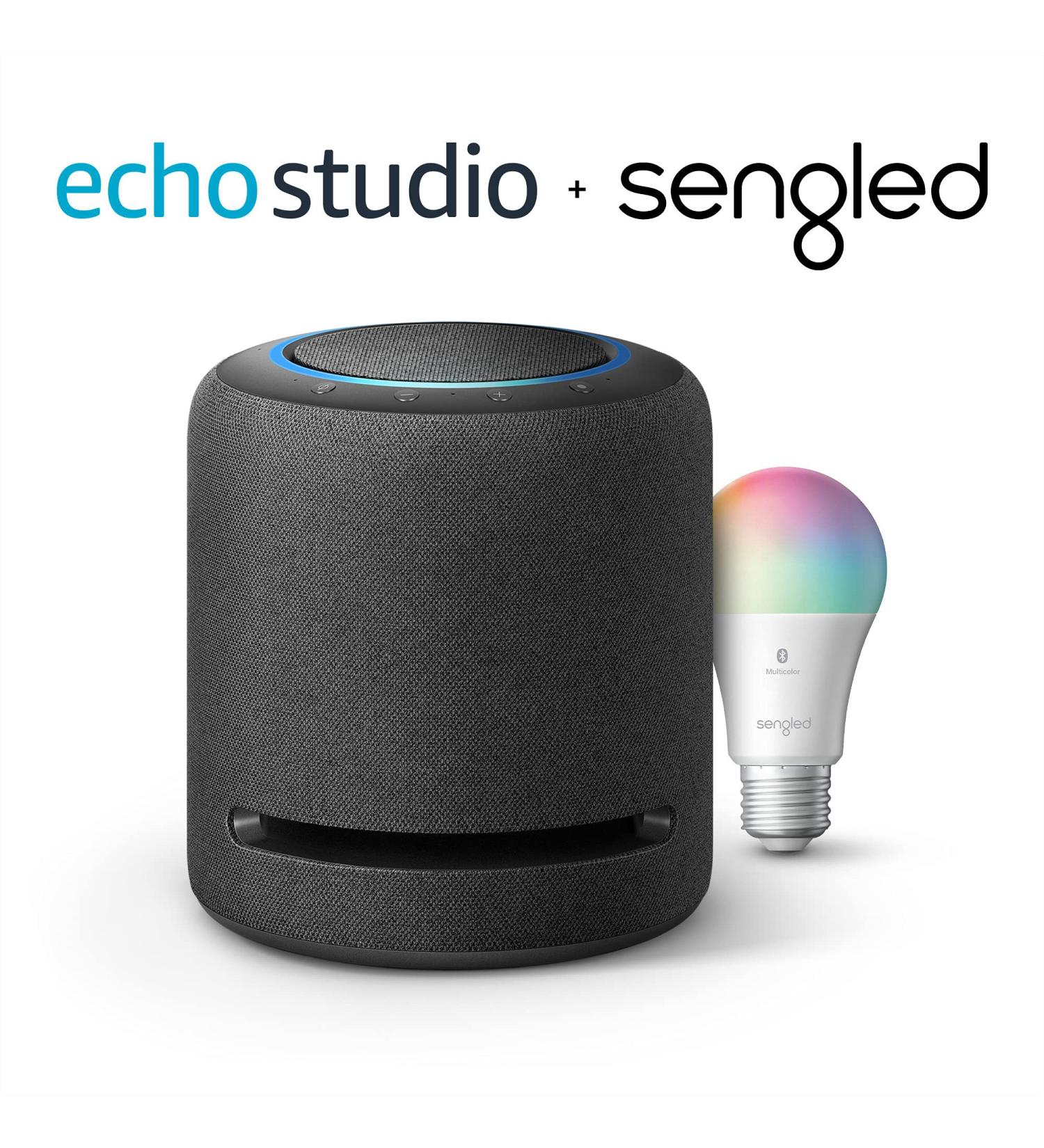 Echo Studio Smart Speaker with Sengled Bluetooth Color Bulb - Alexa Smart Home Starter Kit - Buy Online on GoSupps.com