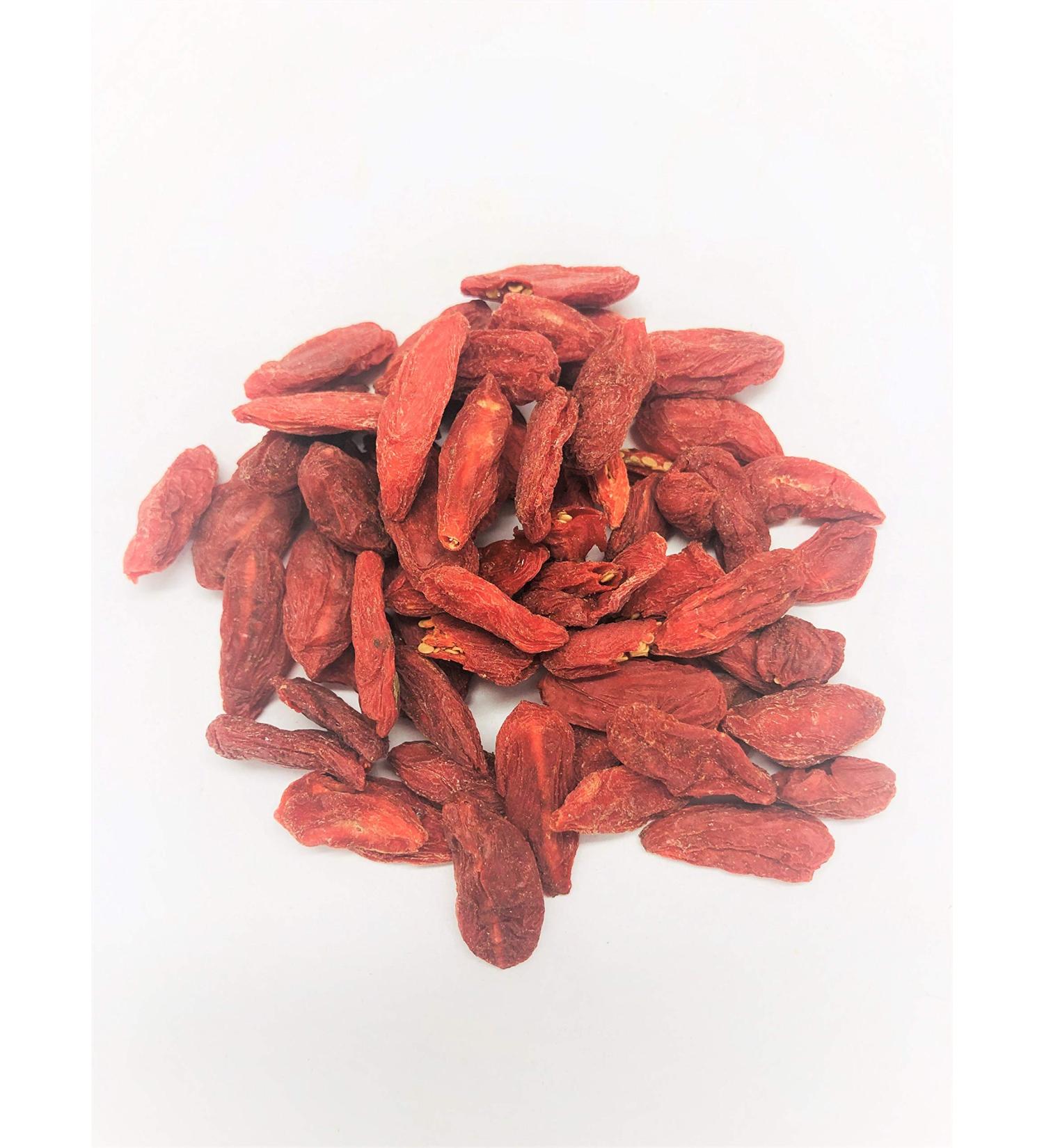 Natural Code - Dried Whole Goji Berries 454g/1lb - Lycium Fruit - Chinese Wolfberry Fruit - Fructus Lycii - Gou Qi Zi - Gou Zi - - Non GMO - Vegan - No Preservatives or Additives - 100% Natural