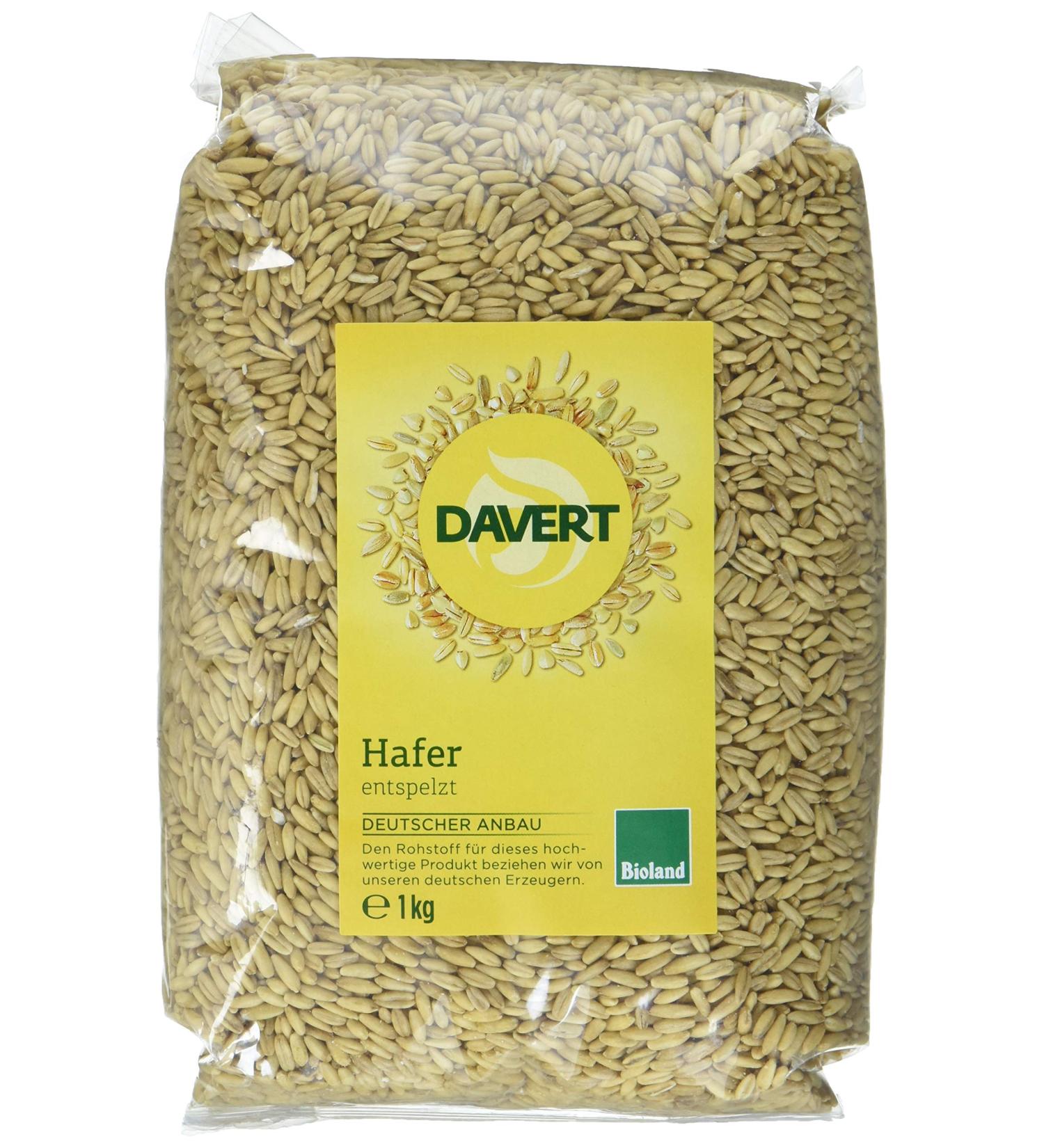 Davert Organic Oats 1000g - Premium Deline Oats for Healthy Living | International Shipping Available - Buy Online on GoSupps.com
