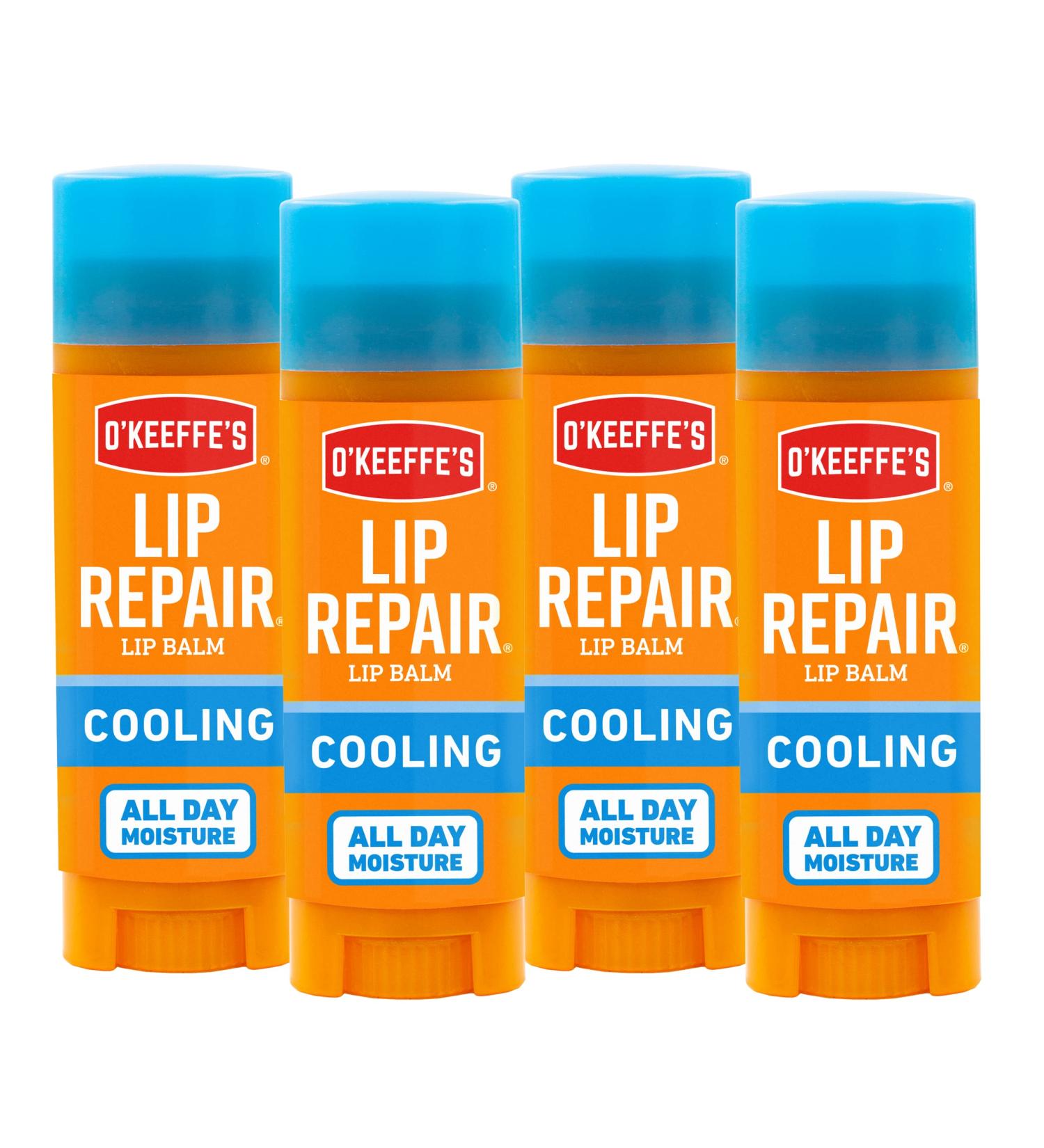O'Keeffe's Cooling Relief Lip Repair Lip Balm - Pack of 4 - Buy Online on GoSupps.com