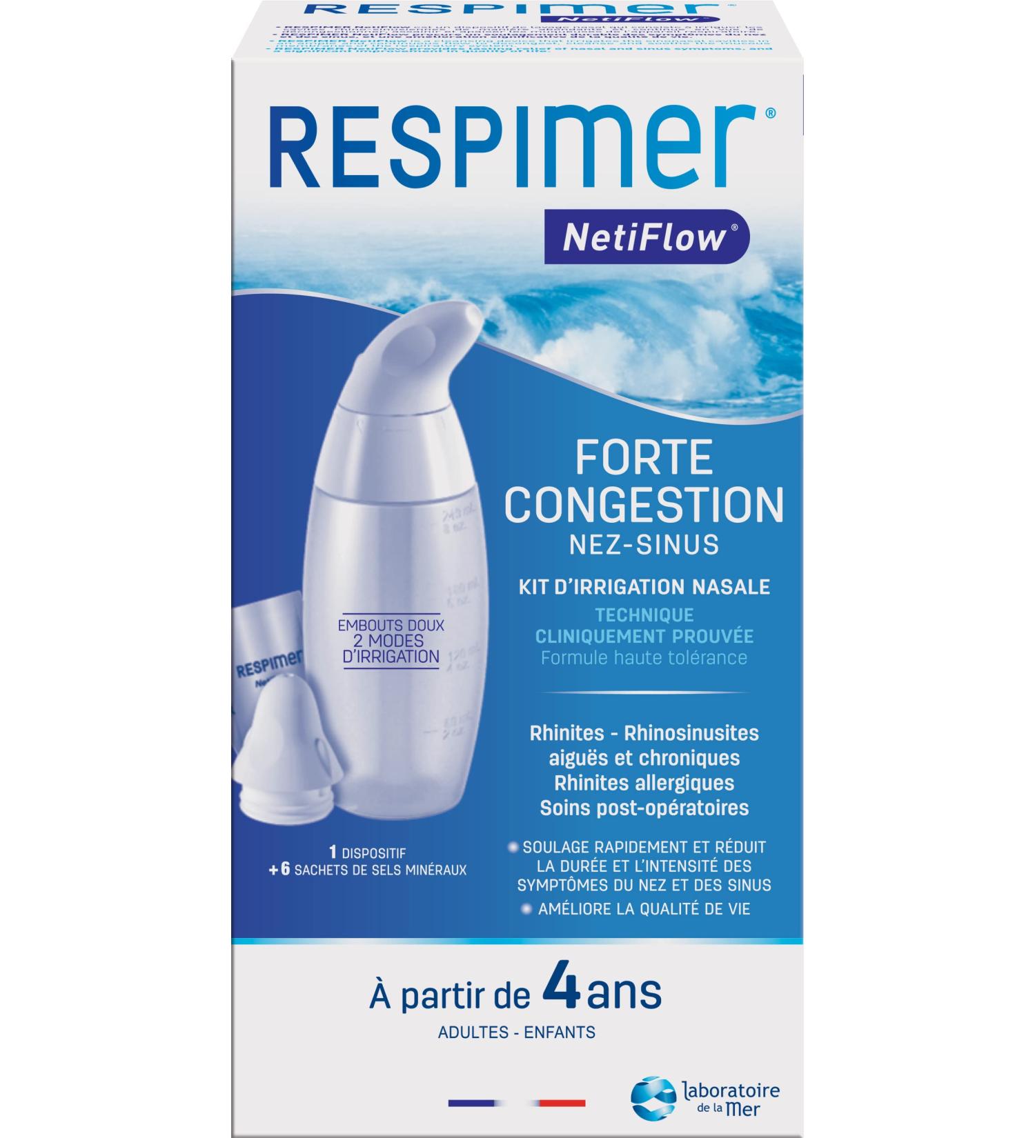 RESPIMER NetiFlow Sinus & Nasal Irrigation Kit for Effective Relief | International Shipping Available - Buy Online on GoSupps.com