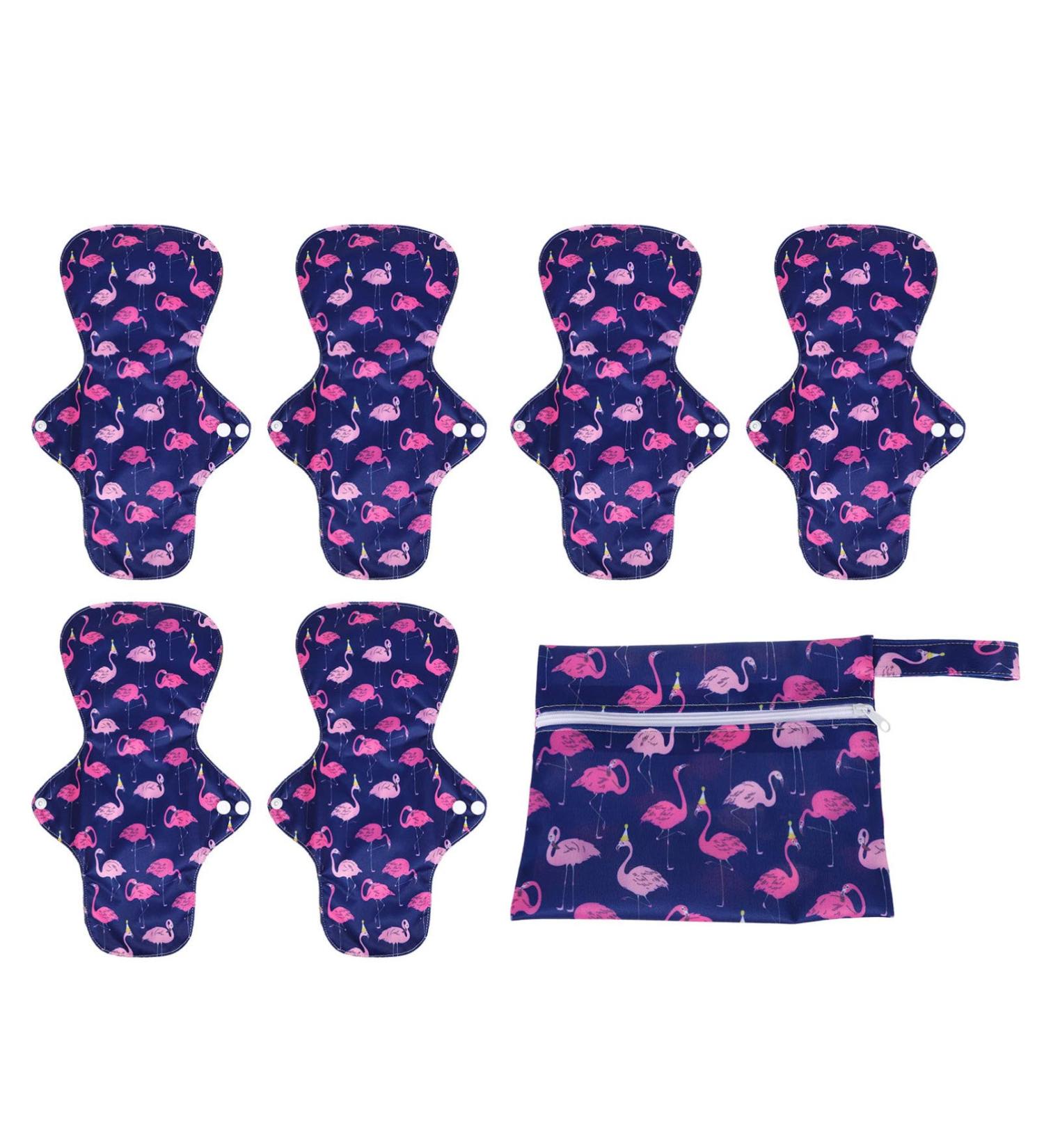 Healifty Reusable Cloth Menstrual Pads | Incontinence Pads 6pcs with Storage Bag | Washable Panty Liners | Eco-Friendly & Comfortable - Buy Online on GoSupps.com