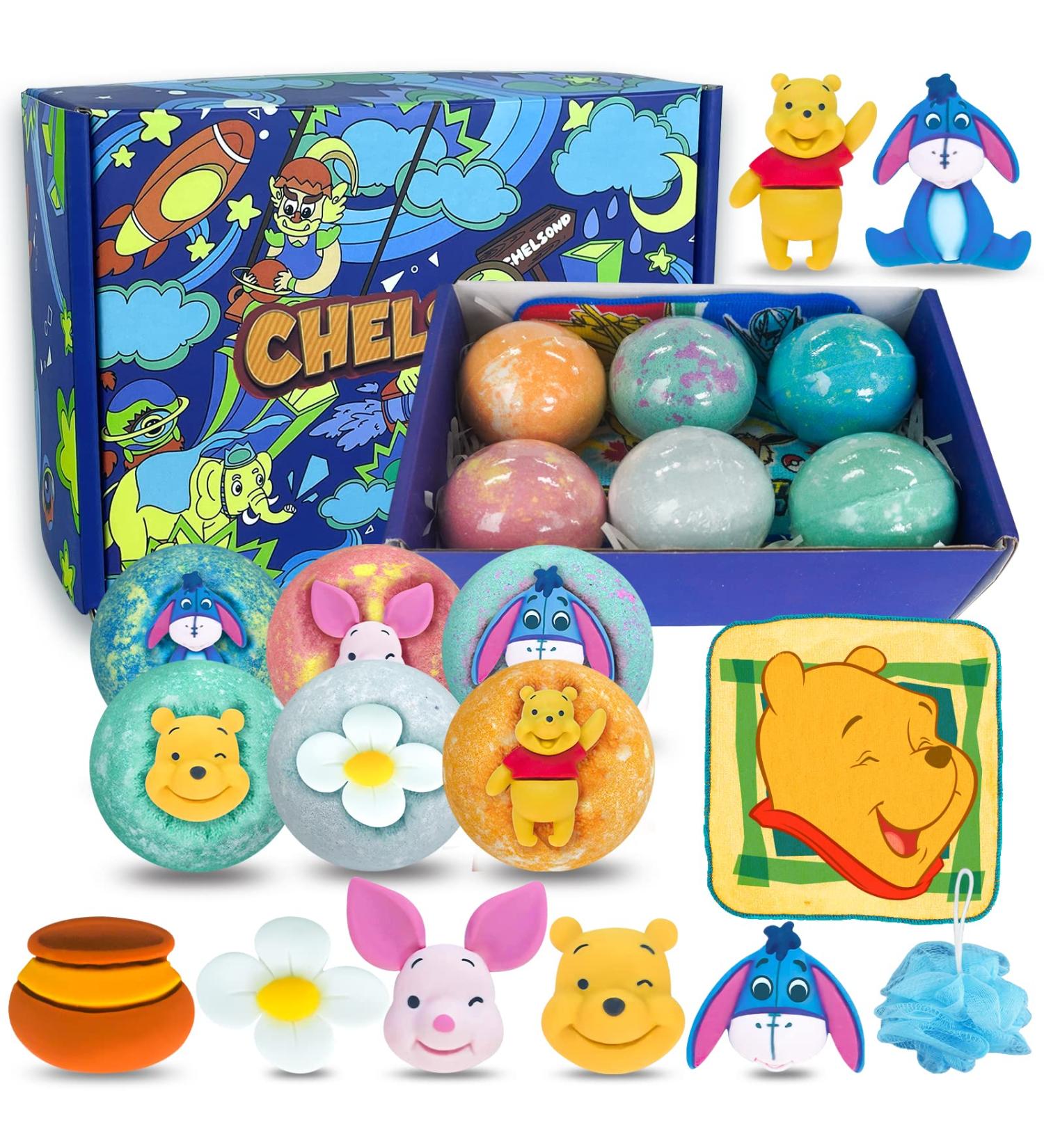 Kids Bath Bombs with Surprise Gifts - 6 Organic Fizzy Balls for Safe and Fun Bath Time | Birthday & Christmas Gifts for Boys and Girls - Buy Online on GoSupps.com