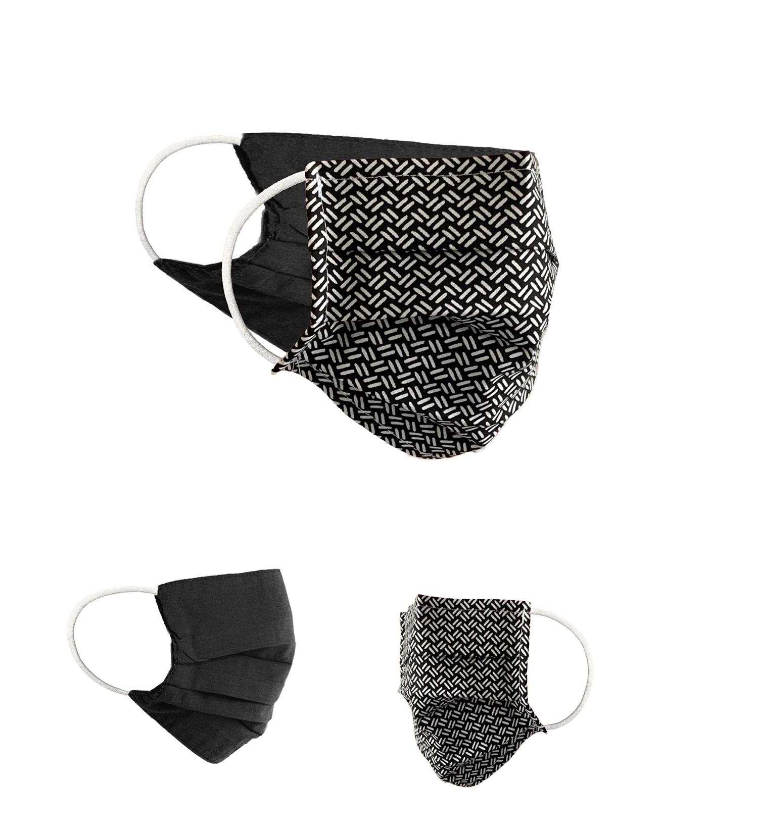 BAF Community Masks 2 Pack - Unisex Cotton Mouth & Nose Protection - Washable Fashionable Masks (White/Black) - Buy Online on GoSupps.com