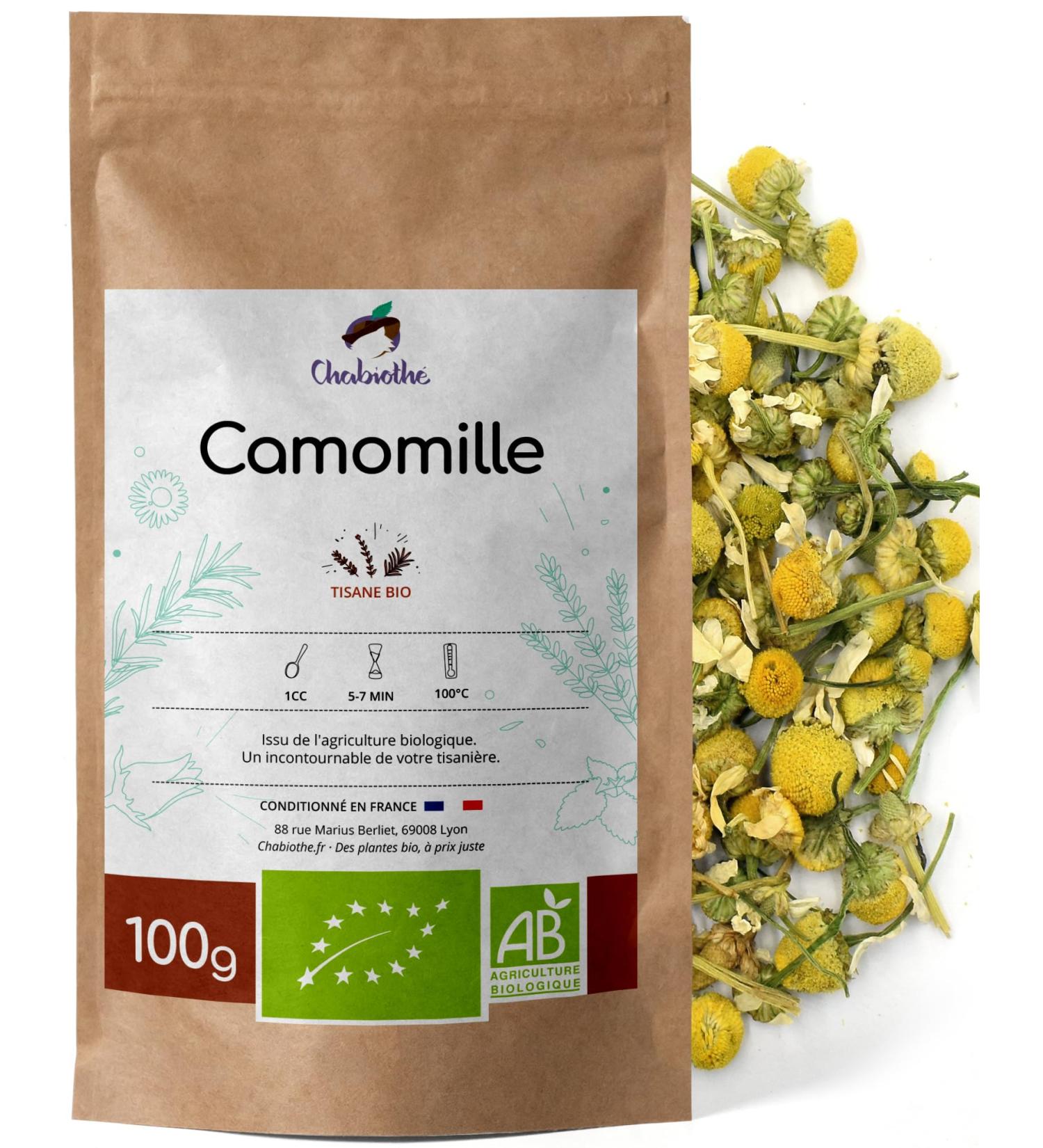 Chabioth Organic Herbal Tea Chamomile European Origin 100g Matricaria chamomilla L - Buy Online on GoSupps.com