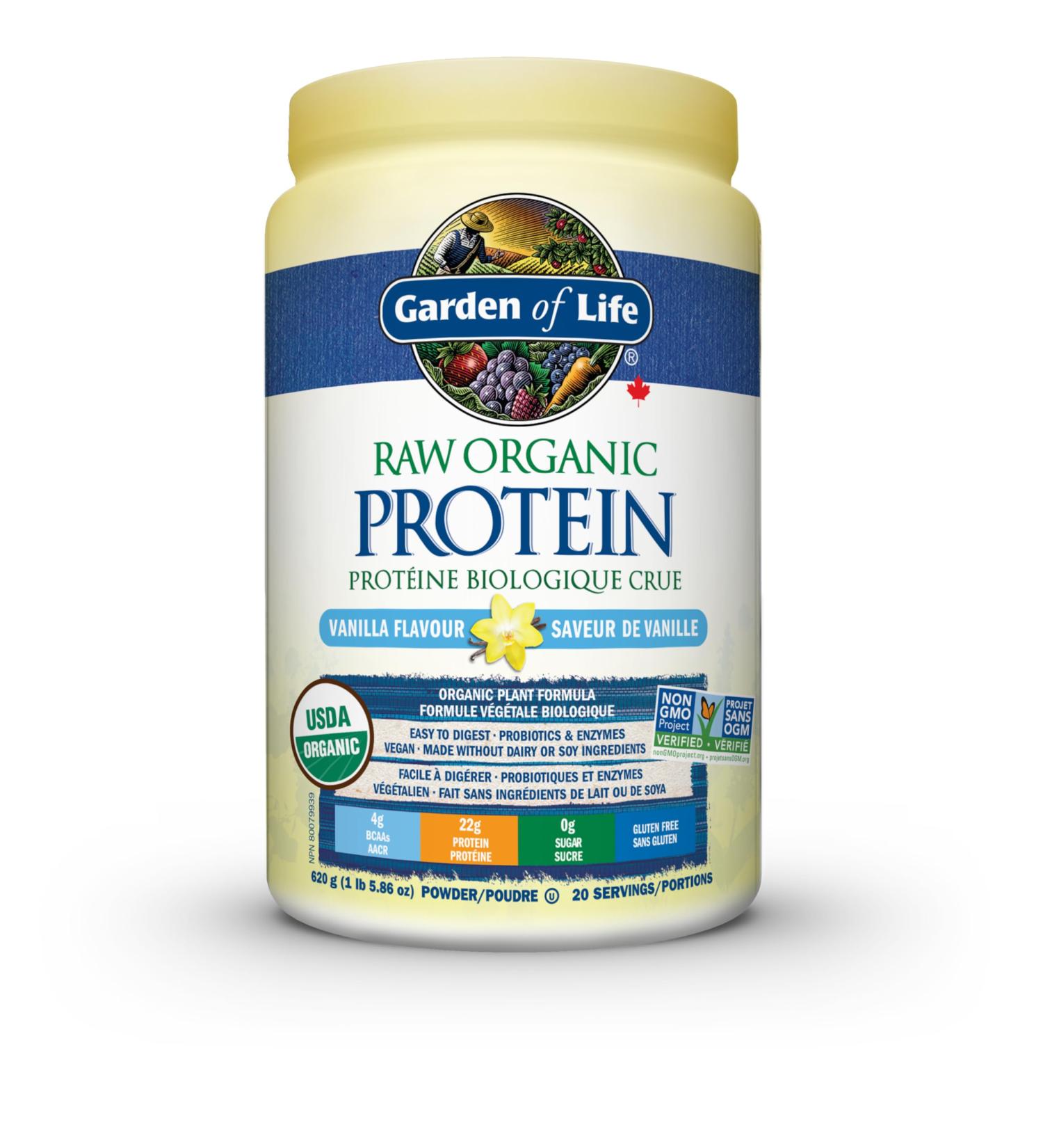 Buy Garden of Life Raw Vanilla Protein Shake 620g - Organic Dairy-Free Protein for Optimal Nutrition - Buy Online on GoSupps.com