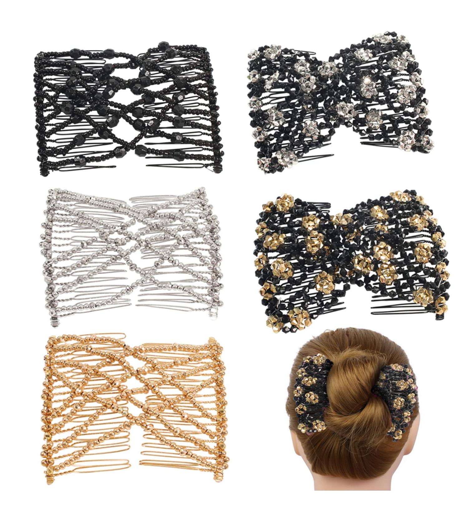 Buy Besbomig 5-Piece Pearl Hair Clip Set | Stretchable Hair Combs & Clinging Pins for Women & Girls | Stylish Hair Accessories - Buy Online on GoSupps.com