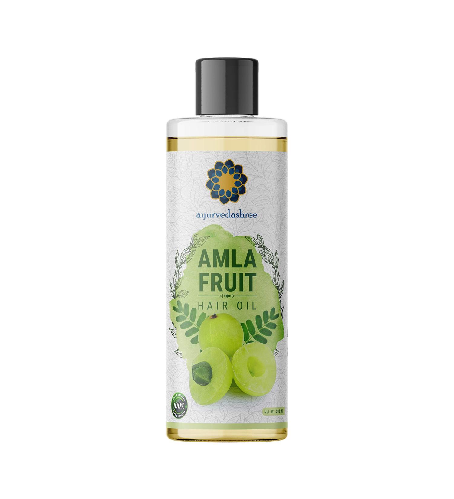 AYURVEDASHREE Amla Oil 6.76 fl oz for Hair Growth with Bhringraj, Brahmi, Tulsi, Almond, Argan, Moringa & Clove Oils - Buy Online on GoSupps.com