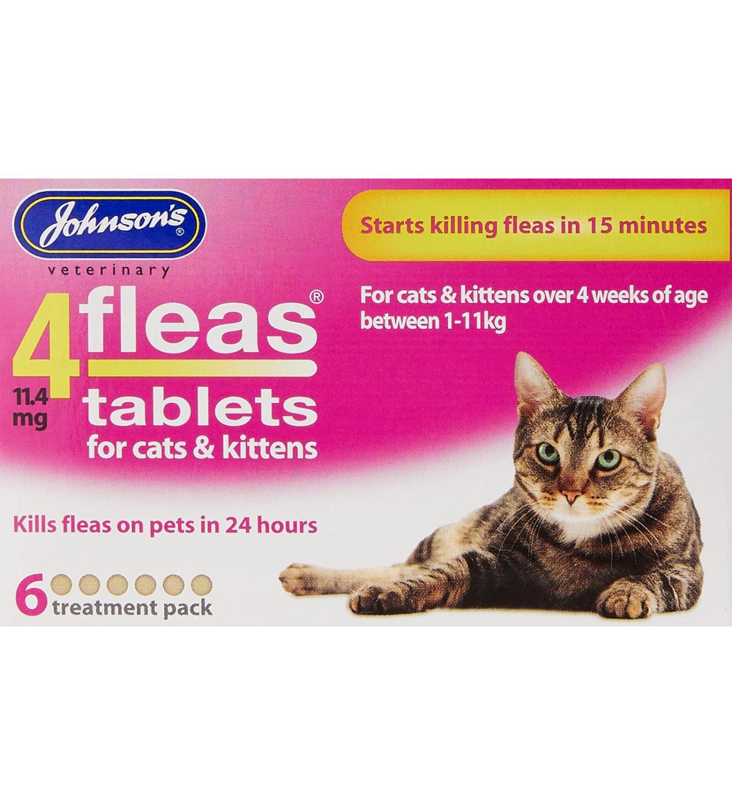 Johnsons 4Fleas Tablets for Cats and Kittens 6 Treatment Pack 14D083 Single - Buy Online on GoSupps.com