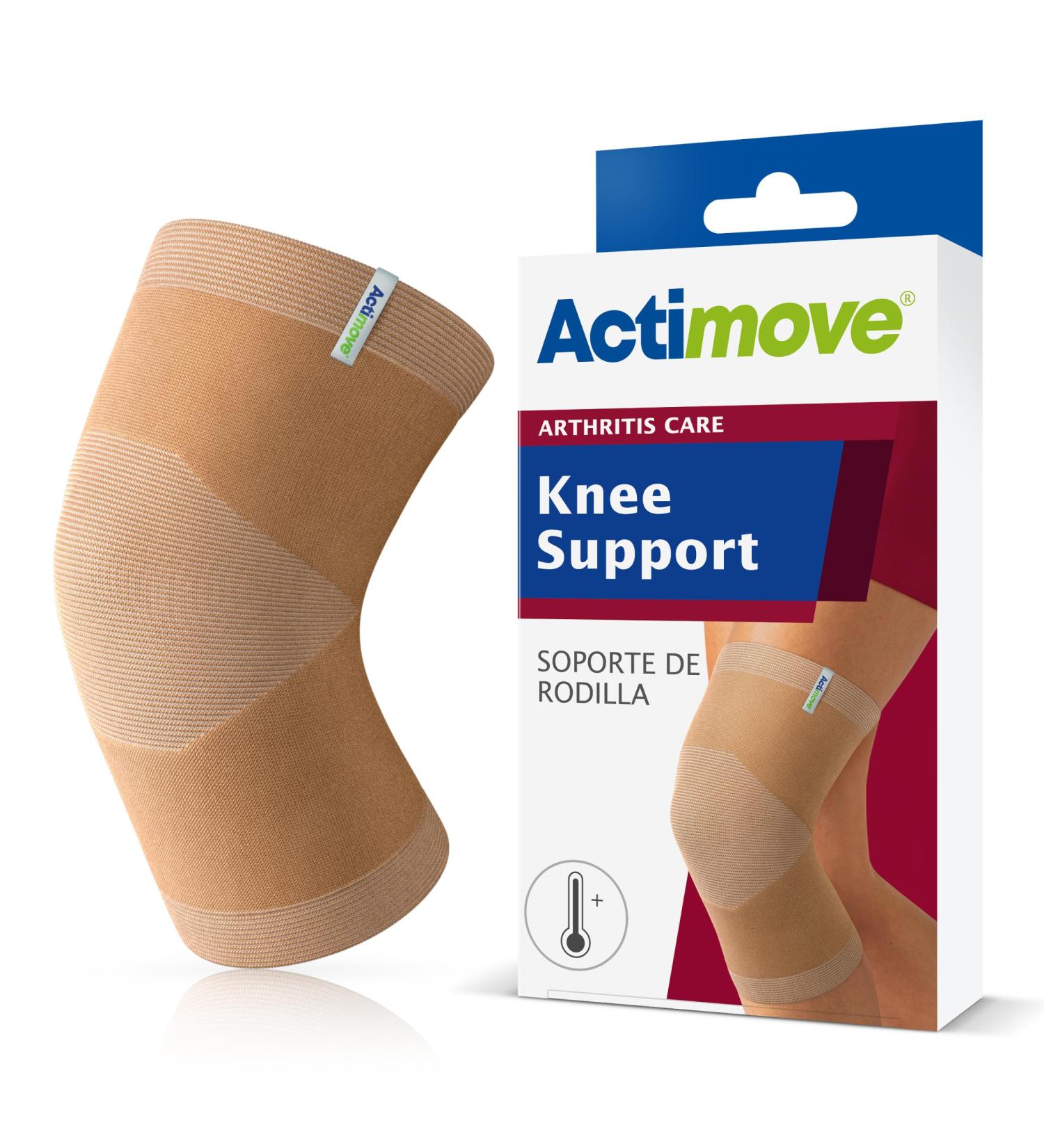 Actimove Arthritis Care Knee Support - Light Compression for Therapeutic Warmth - Beige Large - Buy Online on GoSupps.com