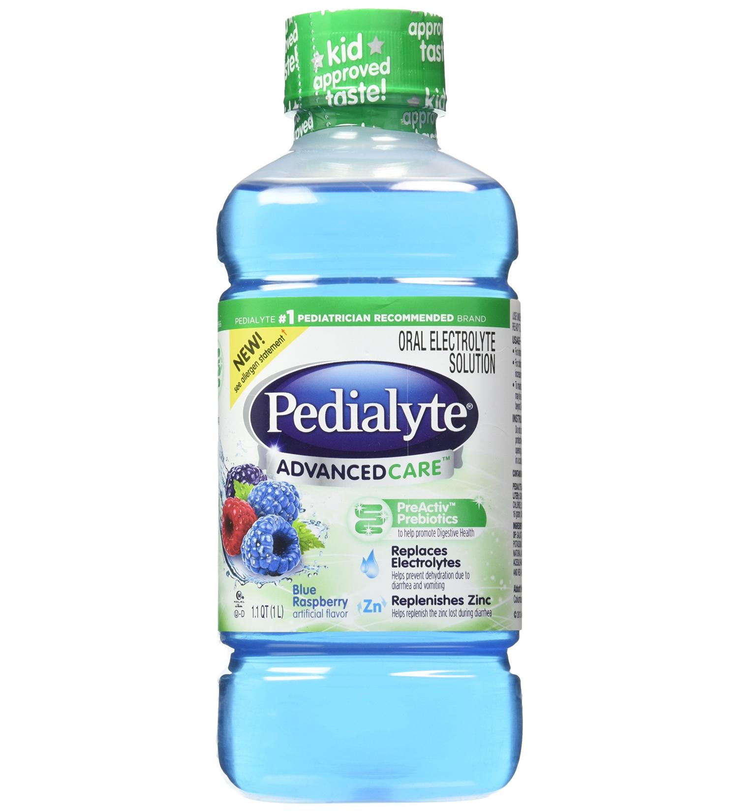 Buy Pedialyte Blue Raspberry Electrolyte Solution 1L | Hydration for Kids & Adults | Fast Worldwide Shipping - Buy Online on GoSupps.com