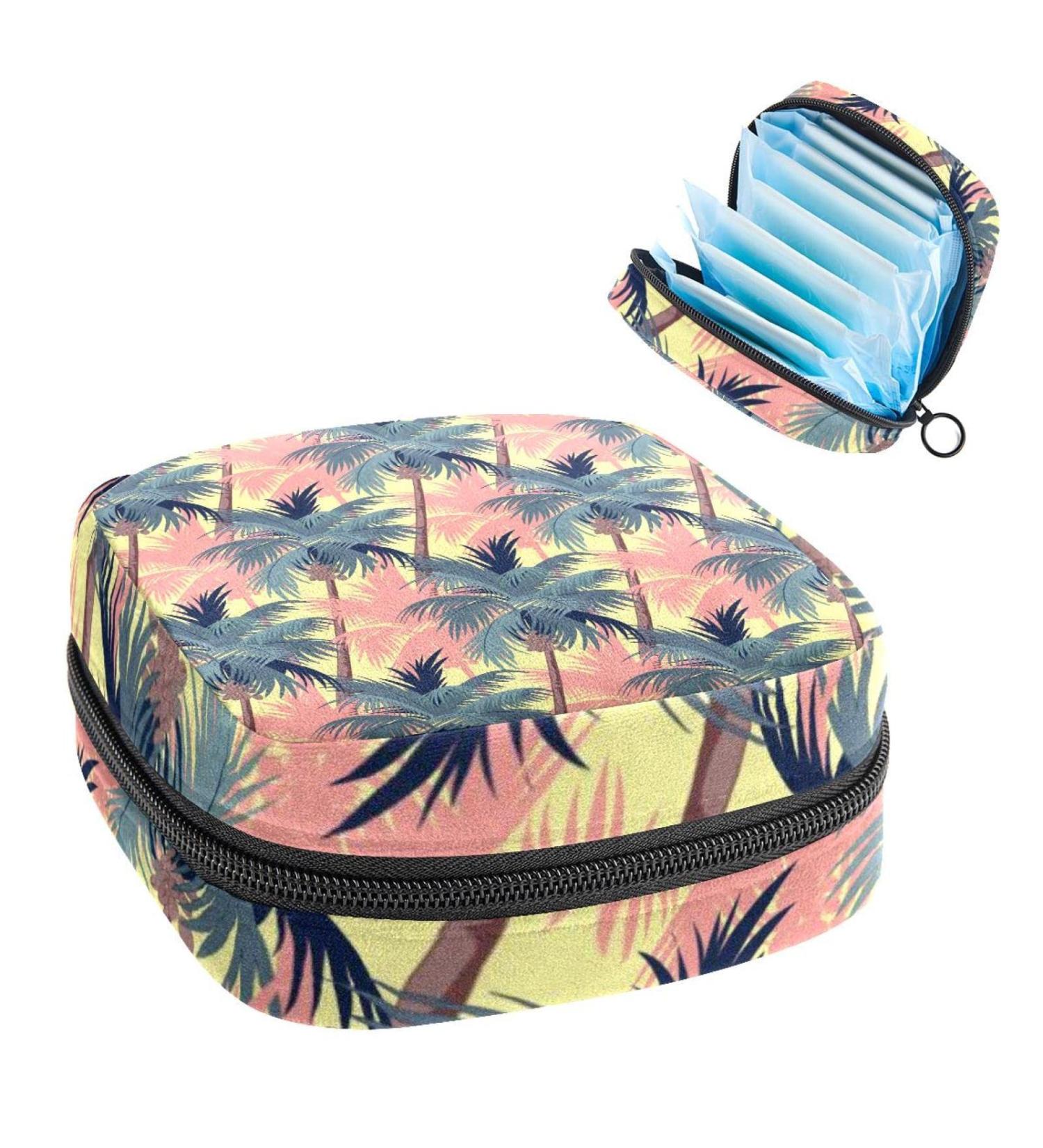 Buy Women's Bonds Storage Pockets Stillpad Halter Bag Tropical Palm Coconut Tree Pattern | Portable Period Kit for Women & Girls - Buy Online on GoSupps.com
