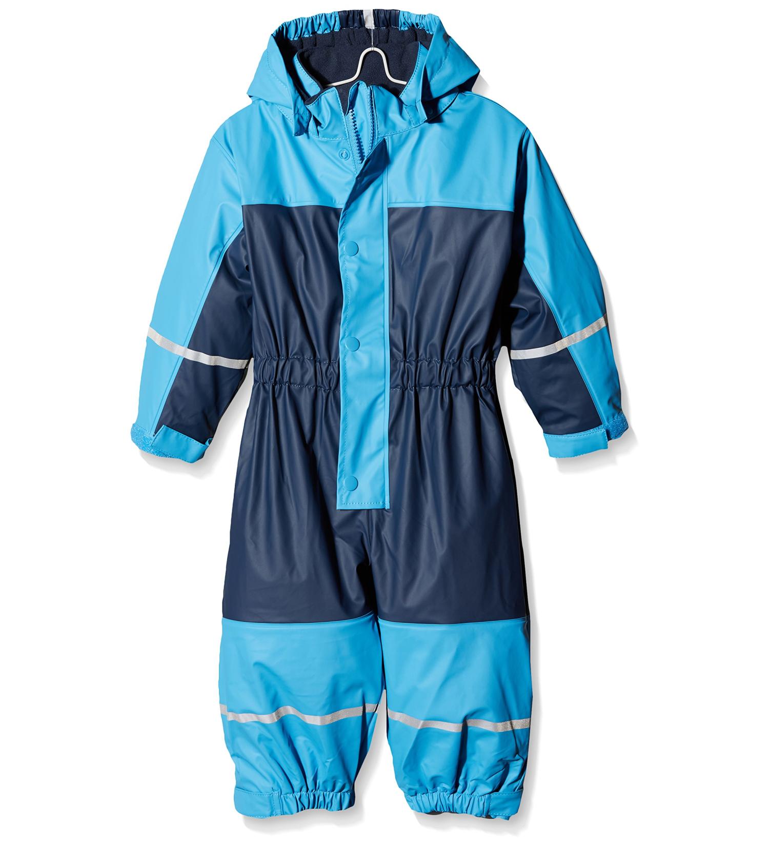 Playshoes Unisex Kid's Waterproof Mud Suit Rainwear with Fleece Lining | Navy Jumpsuit 116 - Buy Online on GoSupps.com