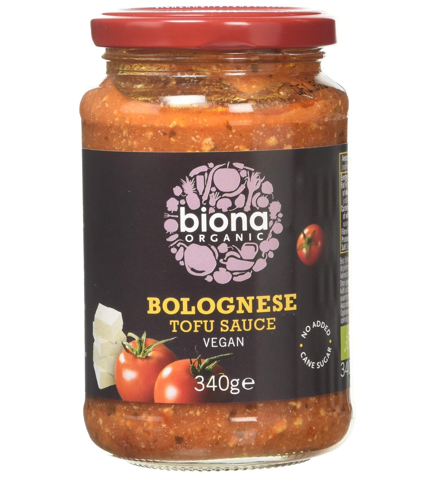 Biona Organic Tofu Bolognese Pasta Sauce 340g - Delicious Vegan Sauce (Pack of 1) - Buy Online on GoSupps.com
