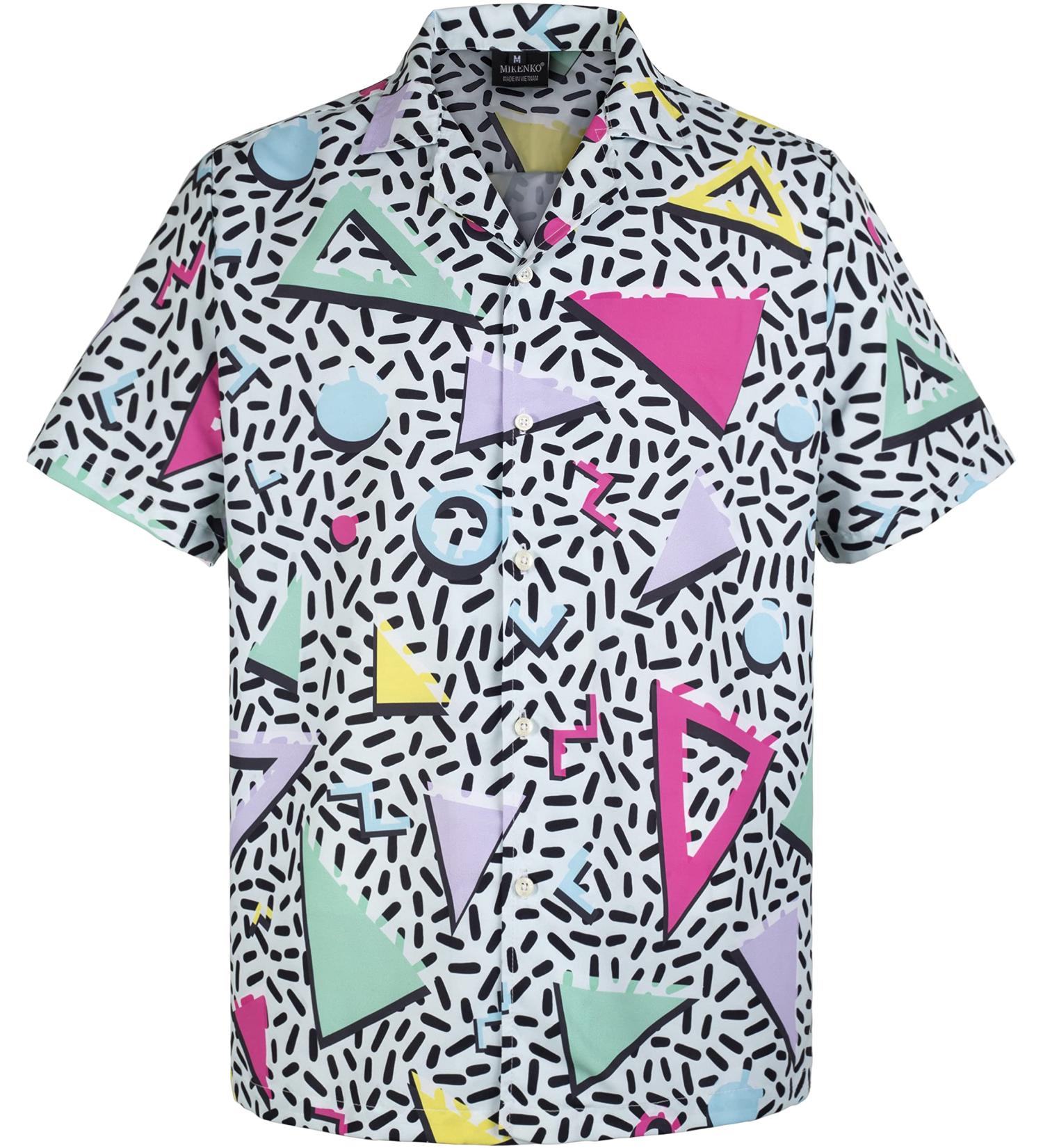 Mikenko Retro Hawaiian Shirt | Funny Button Down Big & Tall Short Sleeve Shirt | Men Women | Mint 01 | XX-Large - Buy Online on GoSupps.com