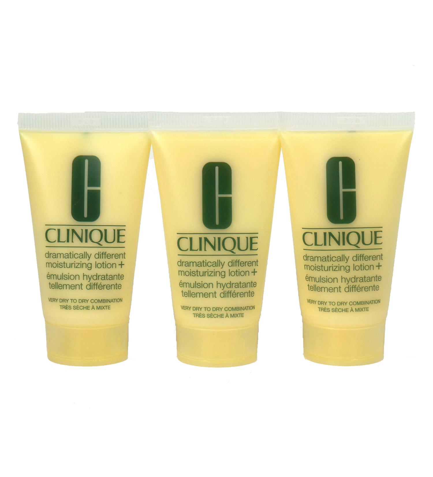 Pack of 3 x Clinique Dramatically Different Moisturizing Lotion+ 1 oz each, Sample Size Unboxed