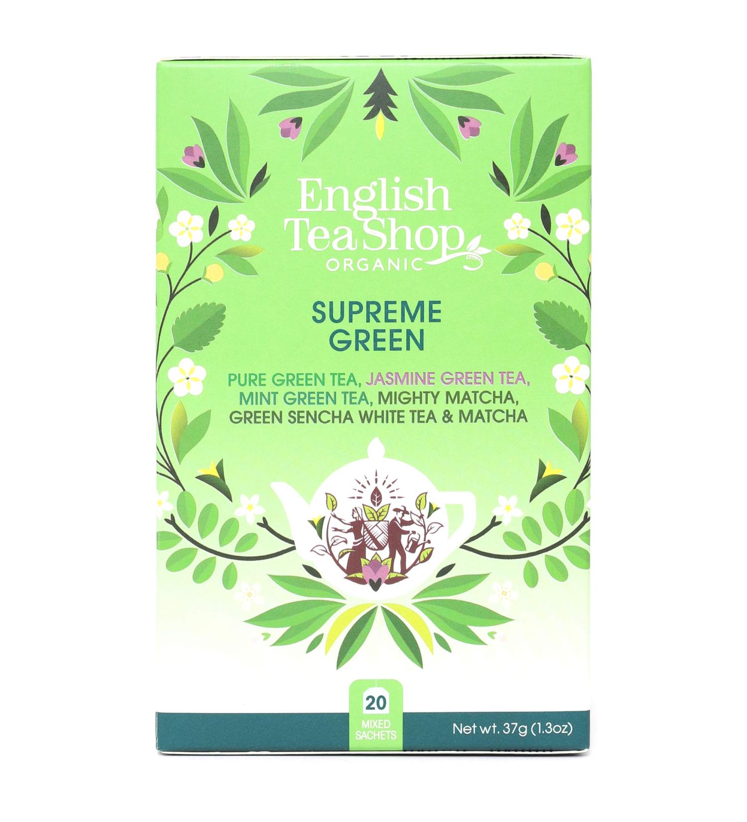 English Tea Shop Supreme Green Tea Bag Sachets 20-Piece - Buy Online on GoSupps.com