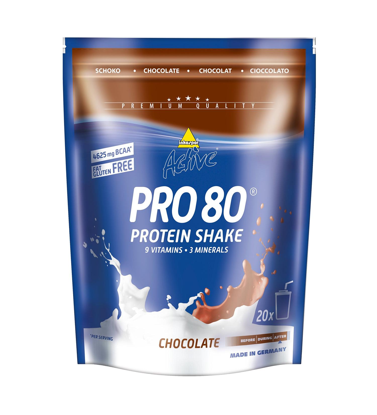 Inkospor Active Pro 80 Chocolate Protein Shake - 500g Bag | High Protein Low Carb Best for Muscle Recovery - Buy Internationally - Buy Online on GoSupps.com