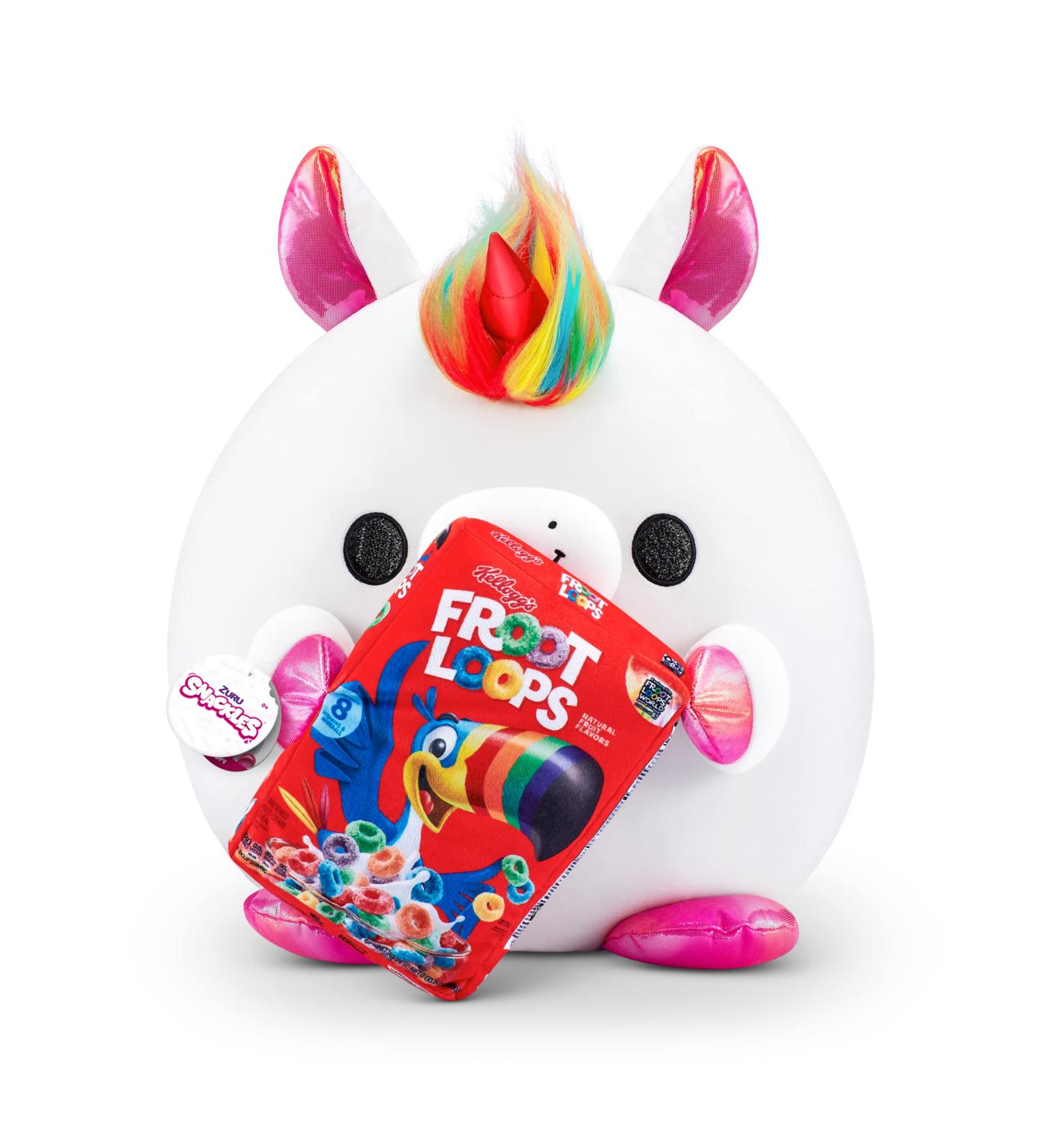 Snackles Series 1 Unicorn Surprise 35 cm Medium Plush - Ultra Soft & Cuddly Squishy Comfort Toy with Snack Brand Accessory - Ages 3 - Buy Online on GoSupps.com