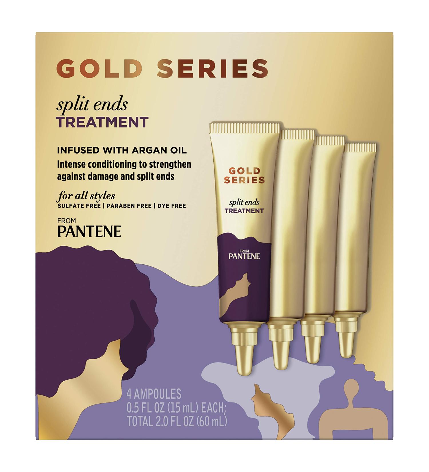 Pantene Gold Series Split Ends Treatment with Argan Oil - 0.5 Fl Oz x 4 Count - Buy Online on GoSupps.com