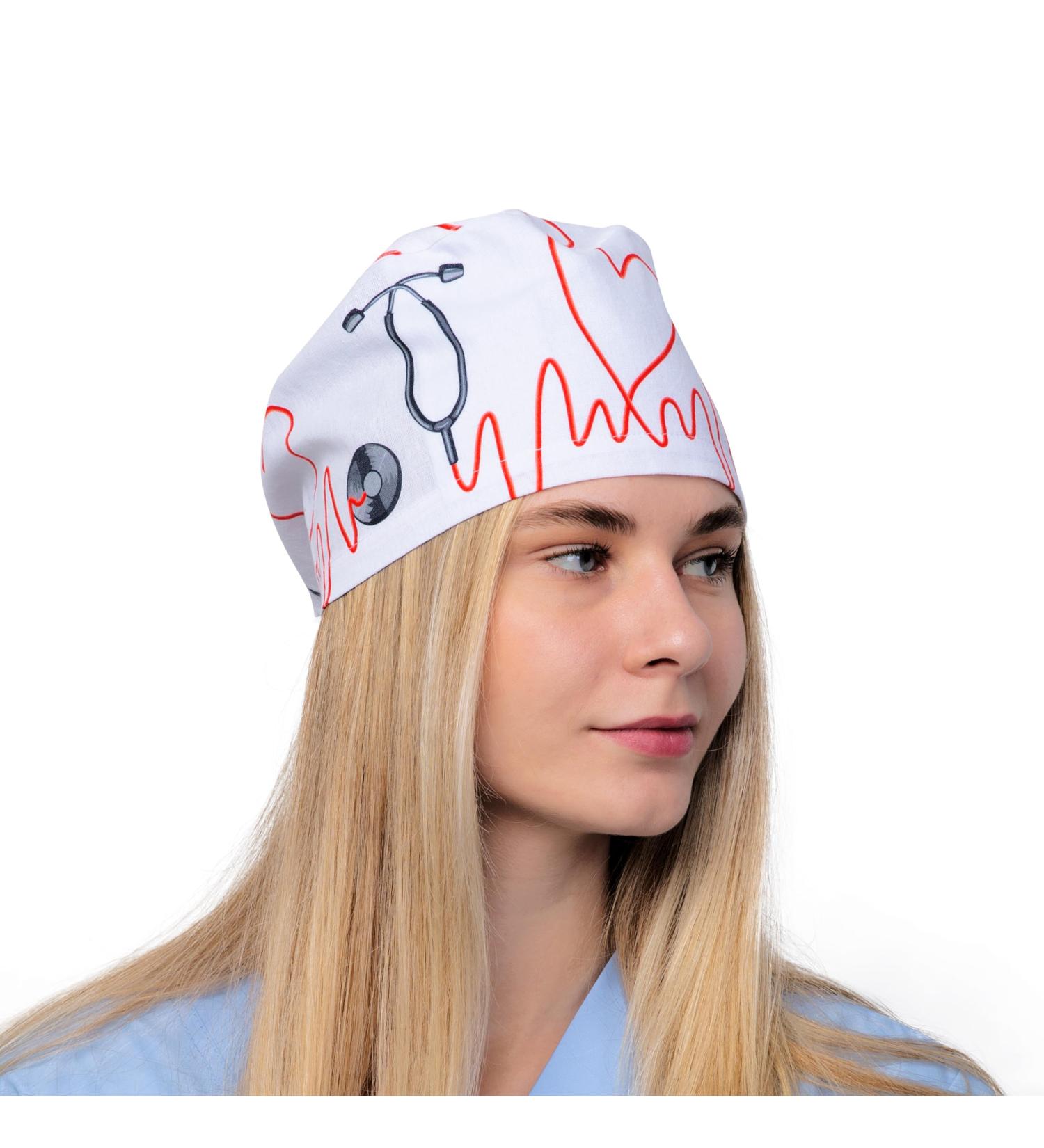 Print Scrub Caps for Nurses Doctors & EMTs | Stylish & Comfortable One Size Stethoscope Hat - Buy Online on GoSupps.com