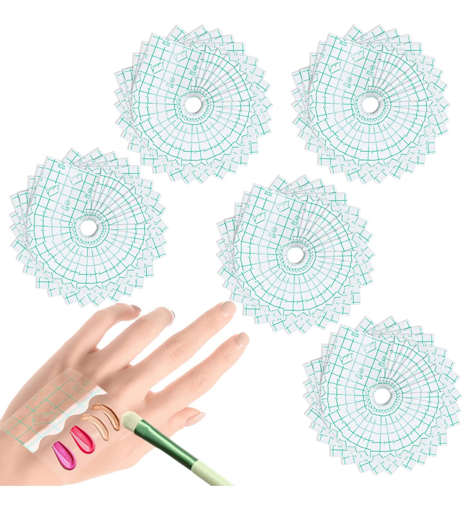 150-Piece Makeup Hand Palette Stickers | Disposable Adhesive Pallet for Nail Art | Waterproof Transparent Cosmetic Tape - Buy Online on GoSupps.com