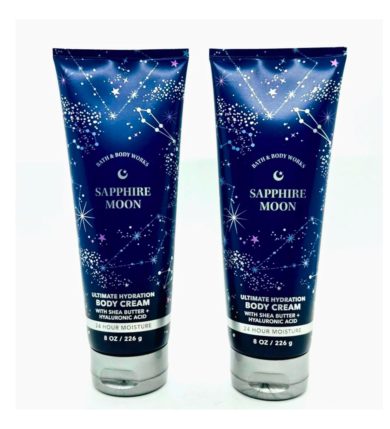 Bath & Body Works Body Cream 8oz Each Set of 2 - Aloe Vitamin E Shea (Sapphire Moon)