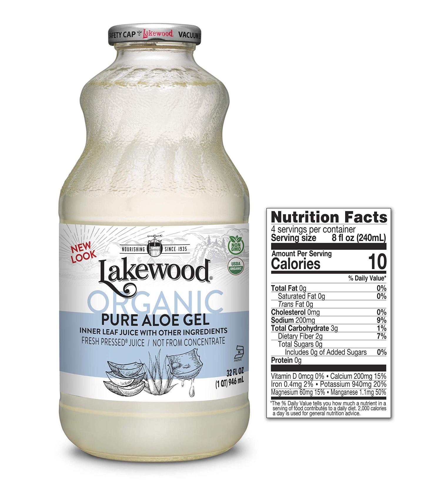 Lakewood Organic Pure Aloe Vera Gel - 32oz (Pack of 6) - Natural Moisturizer & Soothing Skin Care - Buy Online on GoSupps.com