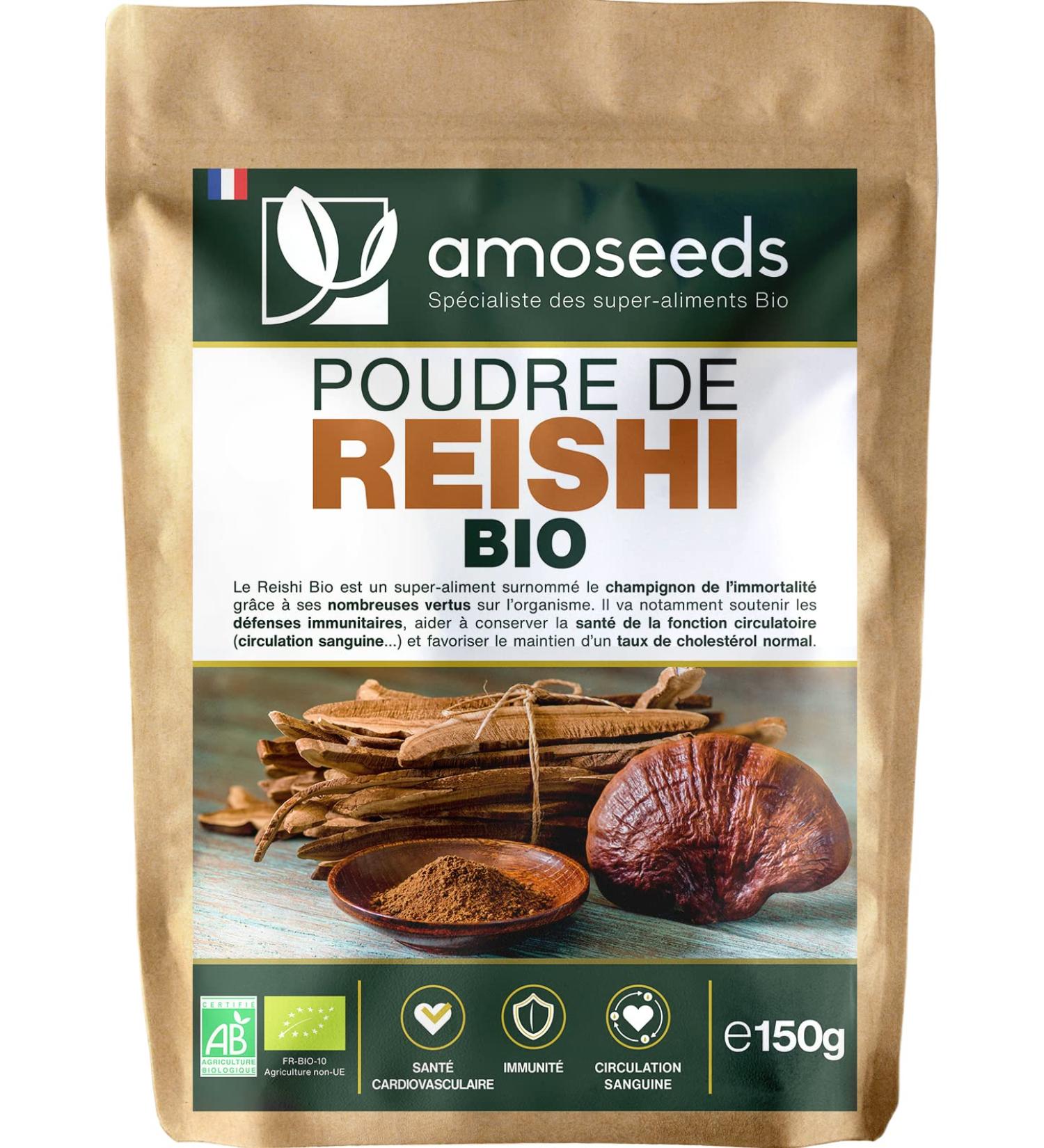 Organic Reishi Powder 150G | Slovenia | Immunity Relaxation Antioxidant | Top Quality - Buy Online on GoSupps.com