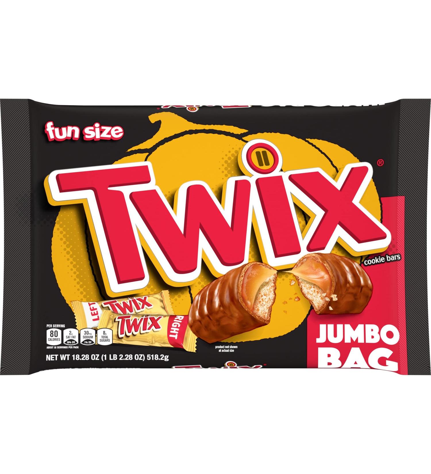 Twix Fun Size Halloween Chocolate Candy Bars - 18.28 oz Bag - Buy Online on GoSupps.com