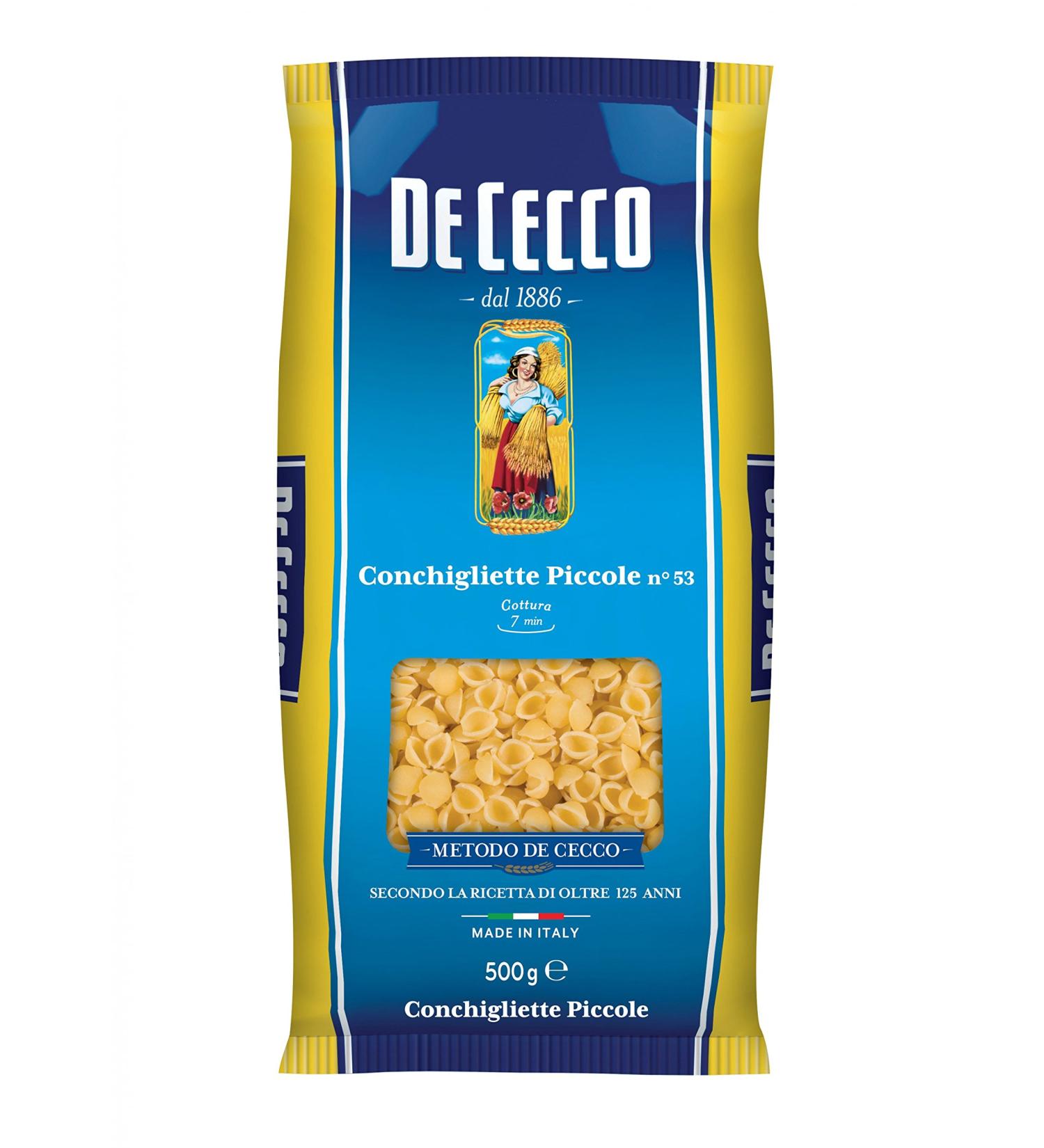 De Cecco Pack of 10 small De Cecco No. 53 Italian pasta shells 500g