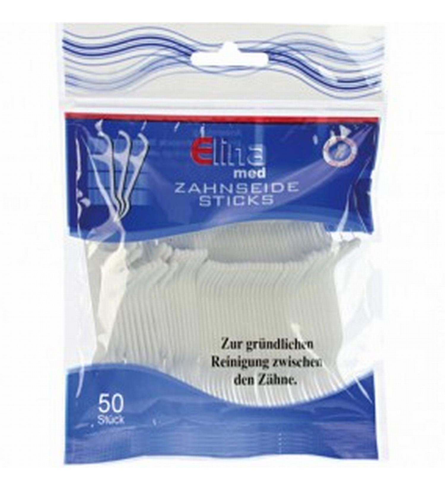 1 x 50 pieces of dental floss sticks unwaxed dental floss & toothpicks in one