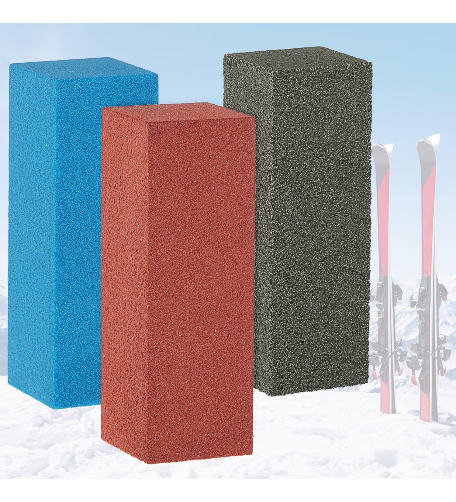 Patelai 3 Pcs Gummy Rubber Edge Tuning Stones Trio - Ski Snowboard Tuning Equipment - Red Gray Blue - 59 x 20 x 20 mm - Buy Online on GoSupps.com