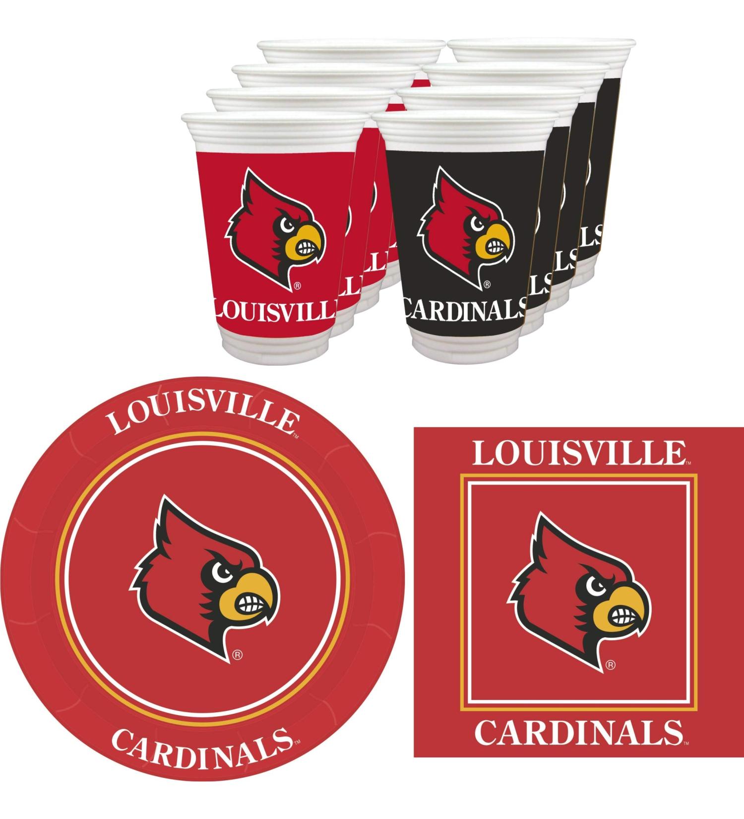 Westrick Louisville Cardinals Party Supplies - Serves 16 (48 Pieces) - Buy Online on GoSupps.com