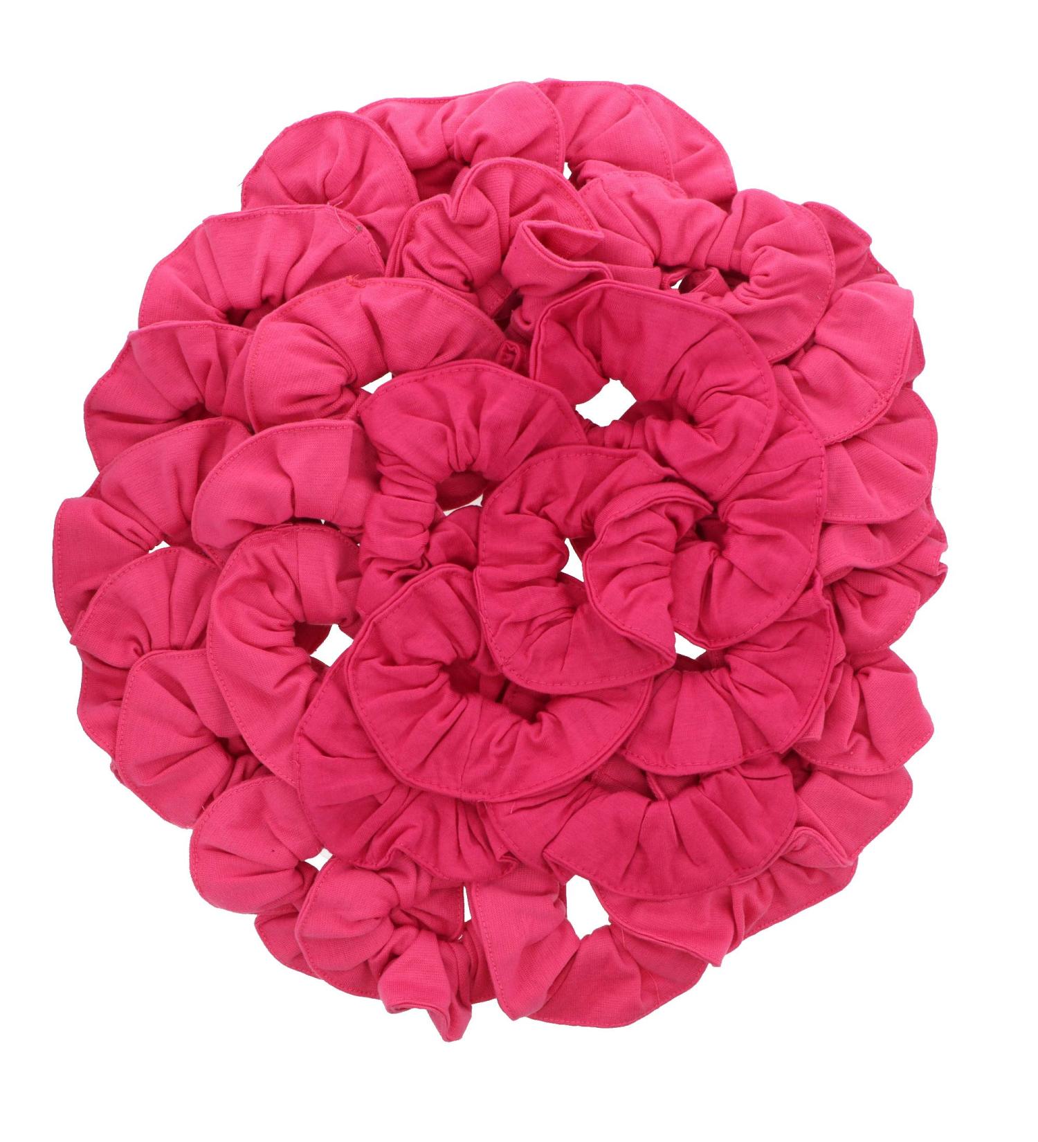 36 Pcs Large Solid Hot Pink Scrunchies Hair Elastics - Buy Online on GoSupps.com