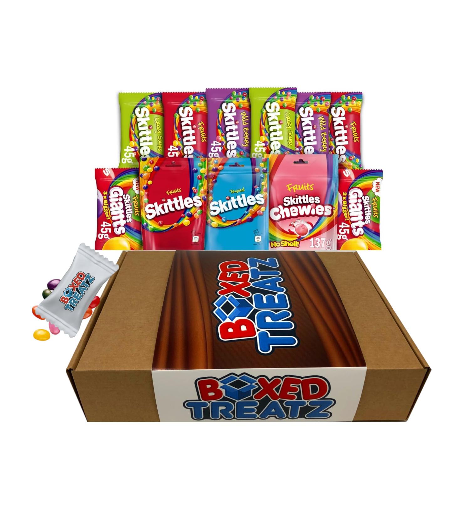 Skittles Rainbow Sweet Hamper - Festive Sweets Gift Box (800g) - Christmas Sweets Selection - Perfect Sweets Multipack Boxed Treatz - Buy Online on GoSupps.com