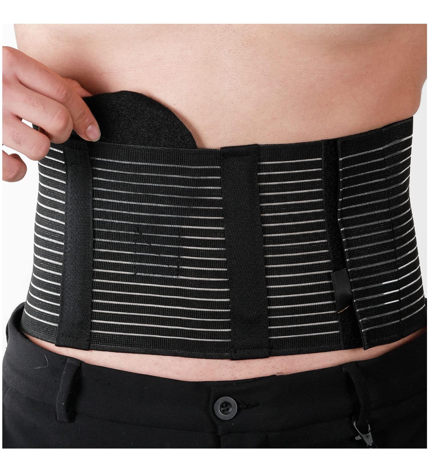 Armor Adult Flexible Umbilical Hernia Support Belt - Size Medium, Black Color - Relief of Abdominal Pain and Pressure, Stretchy Elastic Tummy Control Comfort - Men and Women - Buy Online on GoSupps.com