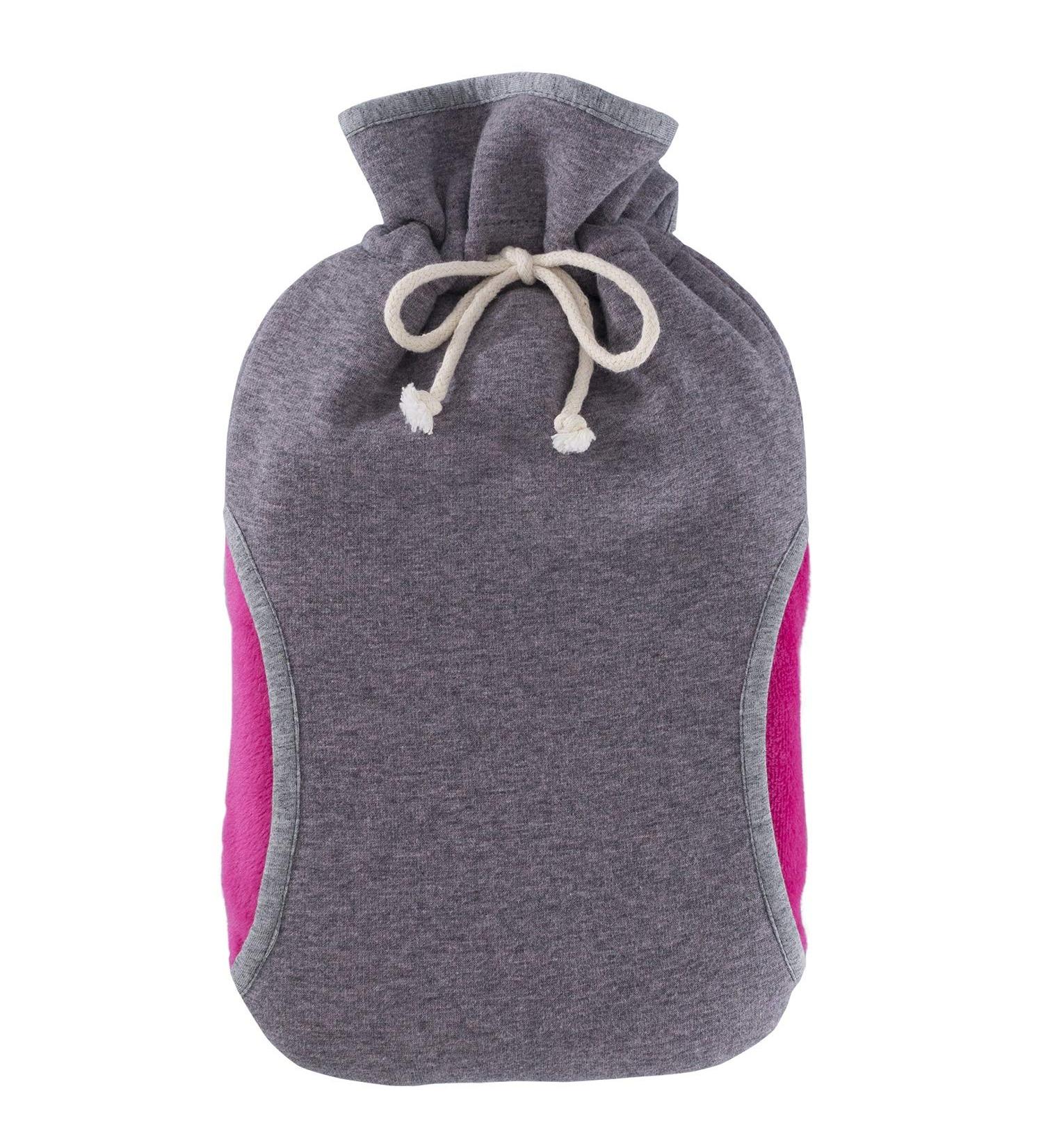Hugo Frosch Eco Hot Water Bottle 2.0L with Pink Cover - Perfect for Comfort & Warmth | International Shipping Available - Buy Online on GoSupps.com