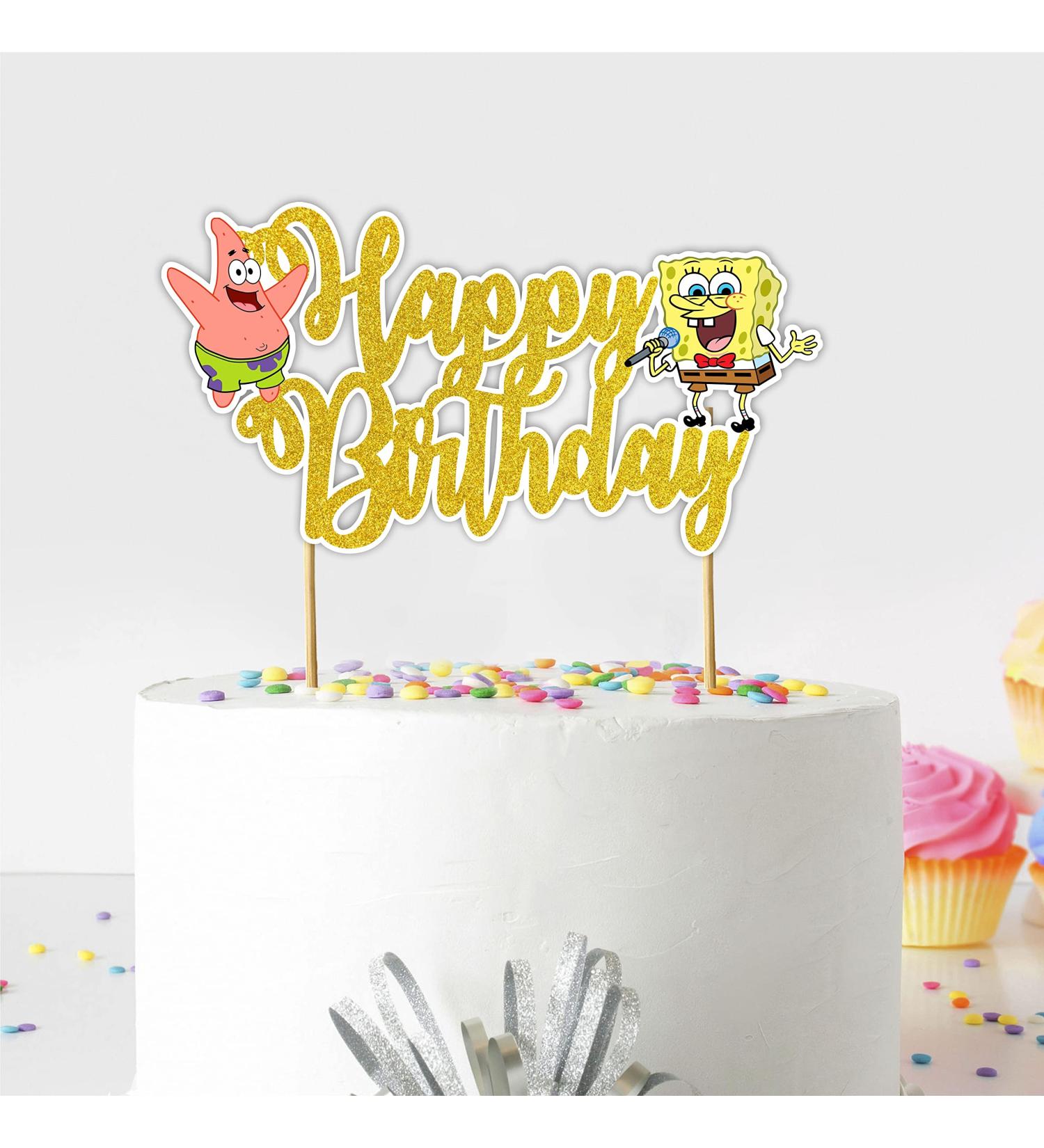 Seyal SpongBob Squarepants Happy Birthday Cake Topper - Buy Online on GoSupps.com