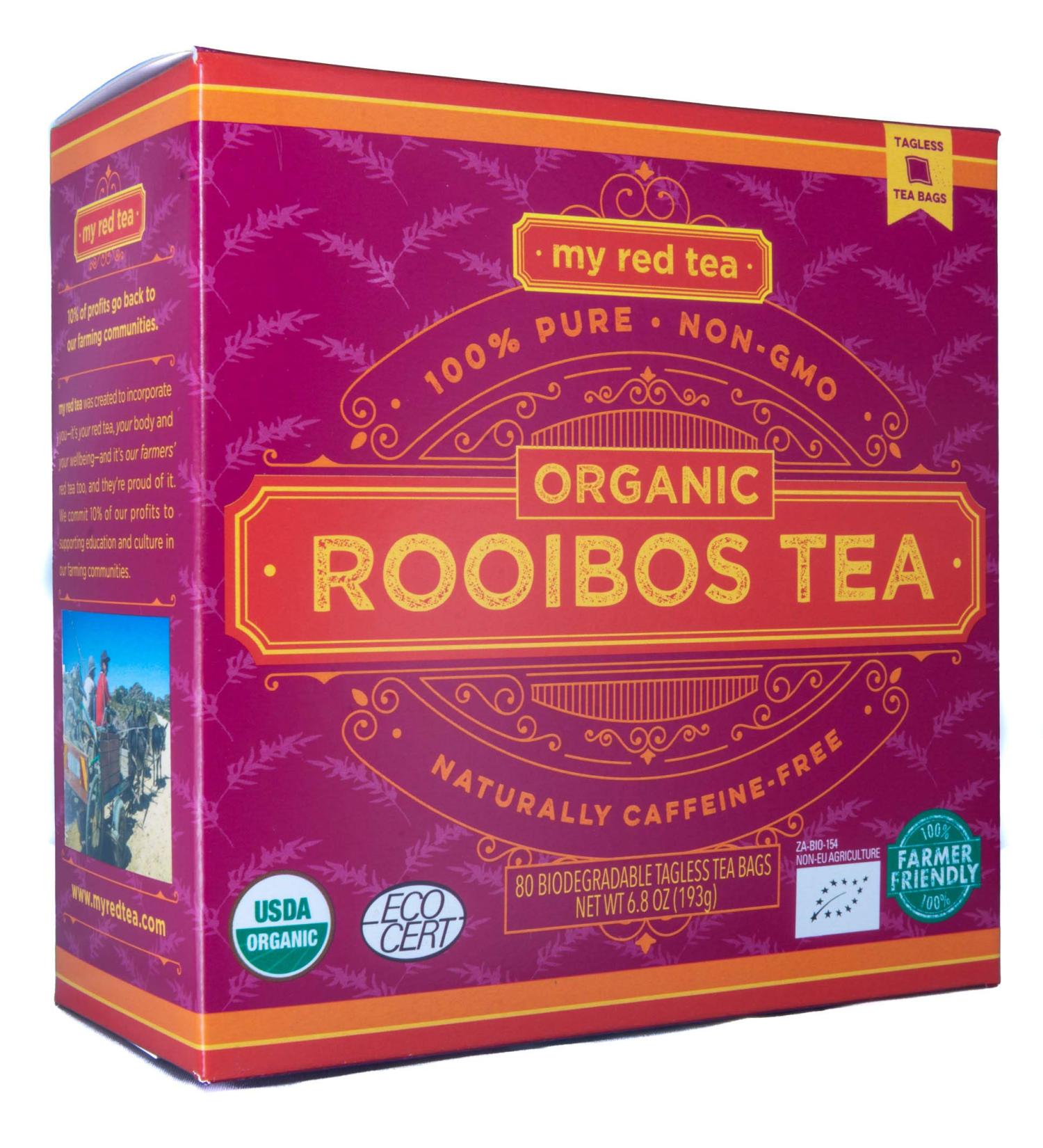 MY RED TEA Rooibos Tea: USDA Certified Organic, Single Origin, GMO & Caffeine Free - 6.8oz (Pack of 1) - Buy Online on GoSupps.com
