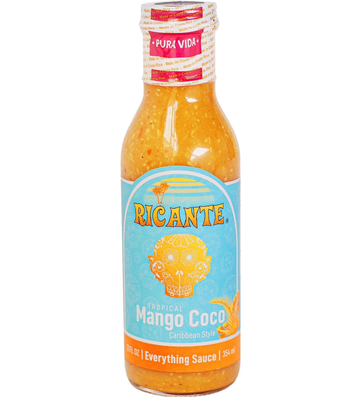 Ricante Tropical Mango Coco Caribbean Style Everything Sauce - 12oz Bottle | Keto, Gluten Friendly, Whole 30 Approved - Buy Online on GoSupps.com