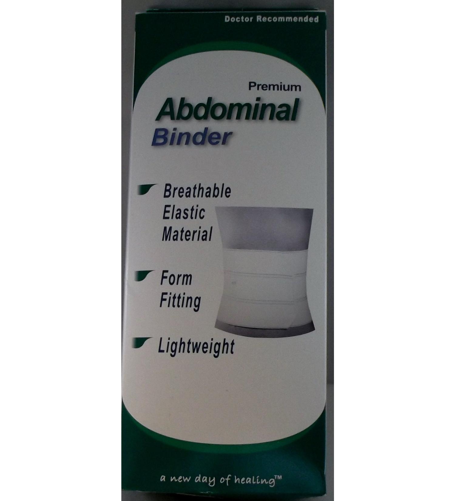Advanced Orthopaedics 4 Panel Abdominal Binder 9-inch High Waist Circumference 30-inch - 45-inch White