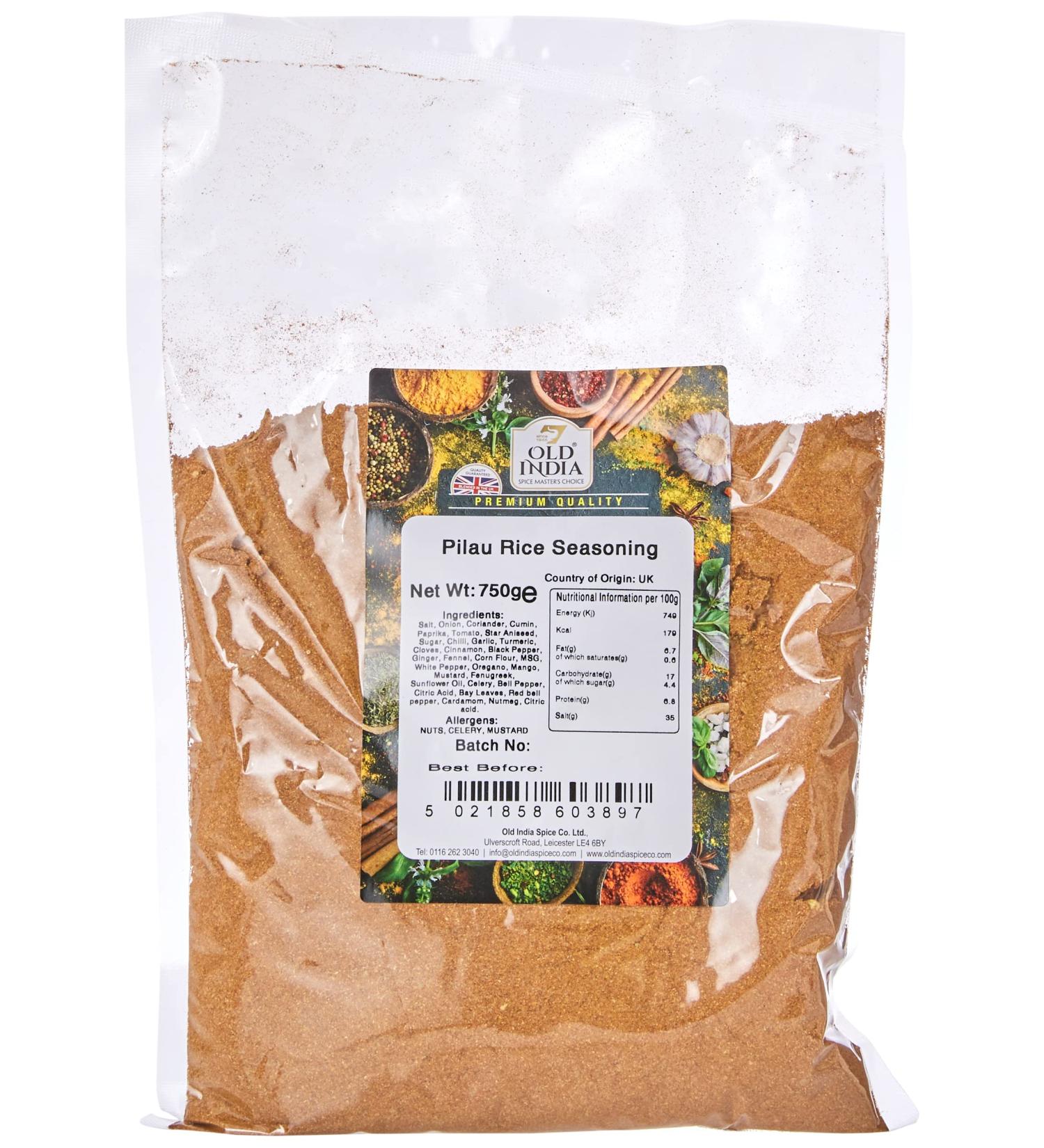 Old India Pilau Rice Seasoning 750g - Premium Blend for Perfect Flavors | Pack of 1 - Buy Online on GoSupps.com