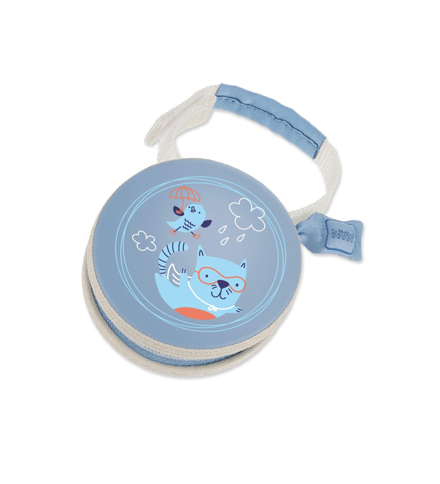 MAM POD Pacifier Pocket - Store 2 Pacifiers Velcro Fastener Cat Design - 1 Pack Blue - Buy Online on GoSupps.com
