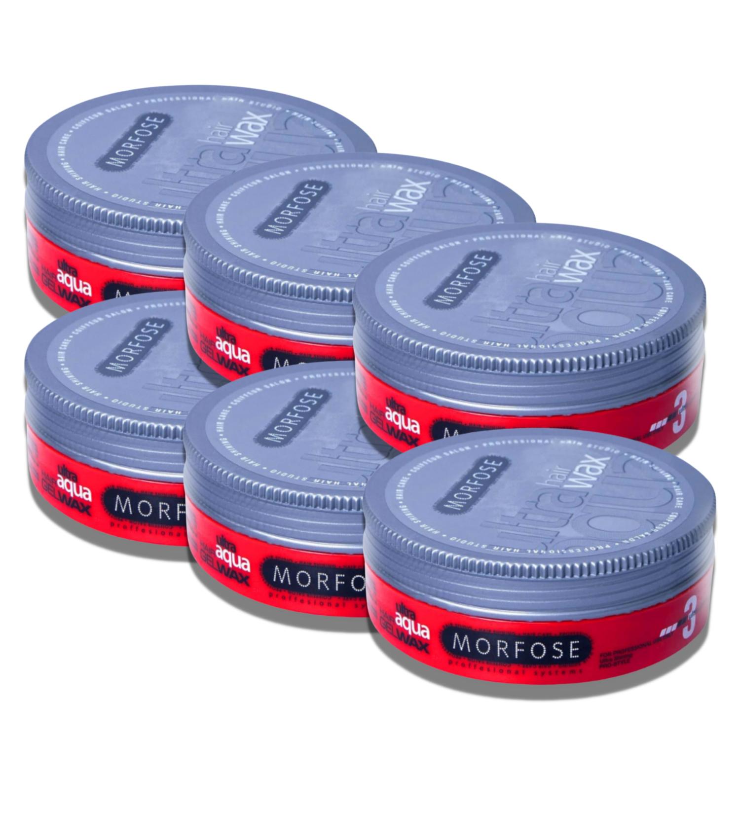 Morfose Hair Gel Wax - Ultra Aqua (175ml Pack of 6) | International Shipping Available - Buy Online on GoSupps.com