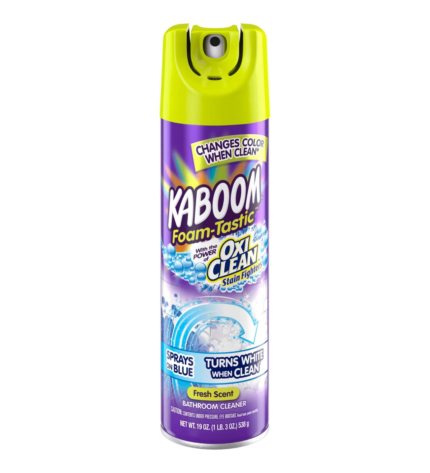 Kaboom Foam-Tastic Bathroom Cleaner with OxiClean Citrus 19 Ounce (Pack of 2) 1.1875 Pound (Pack of 2)